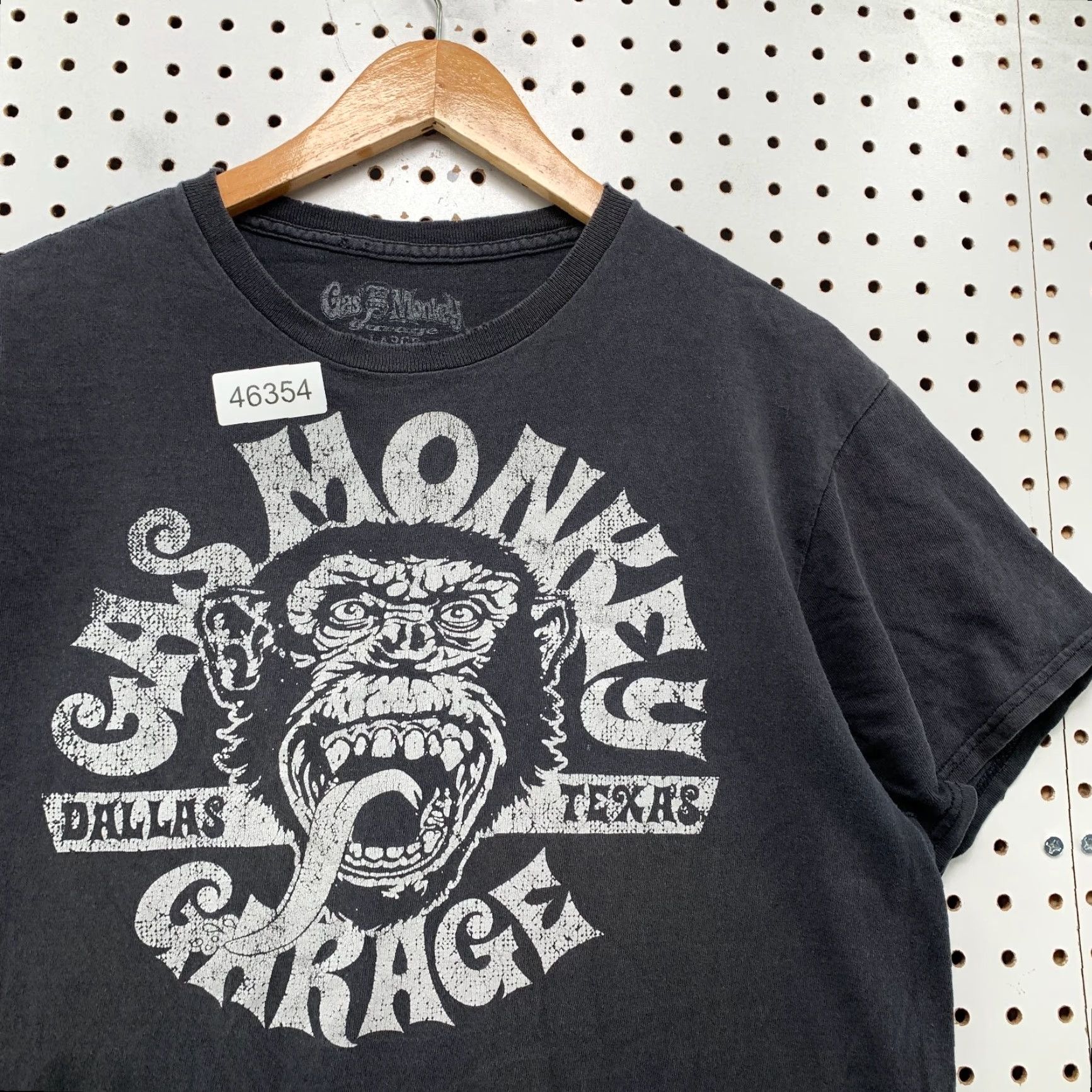 GAS Gas Monkey Garage Shirt Mens L Black Faded Car Tv Show Restoration Graphic Print N/A? Size US L / EU 52-54 / 3 - 7 Thumbnail