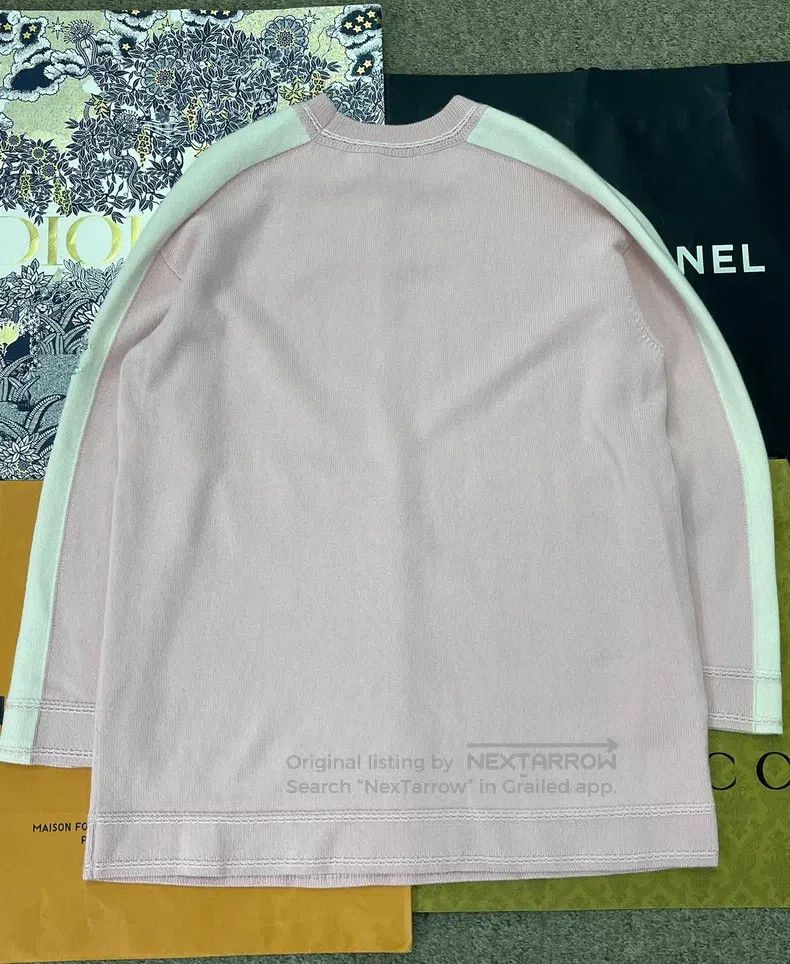 Chanel Chanel Pink and white colour-matched cashmere double C bad Size XXS / US 00 / IT 34 - 2 Thumbnail