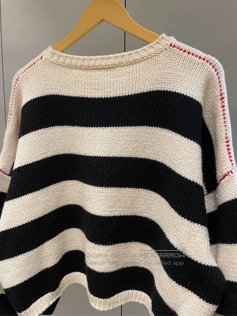 Raf Simons Raf Simons Black and White Striped Sweater- Size US M / EU 48-50 / 2 - 3 Thumbnail