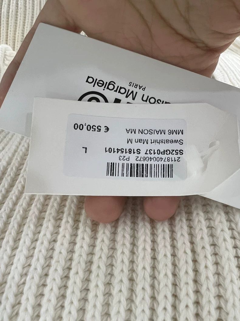 Maison Margiela Maison Margiela White knit sweater 2501-Nextarrow Size US L / EU 52-54 / 3 - 5 Thumbnail
