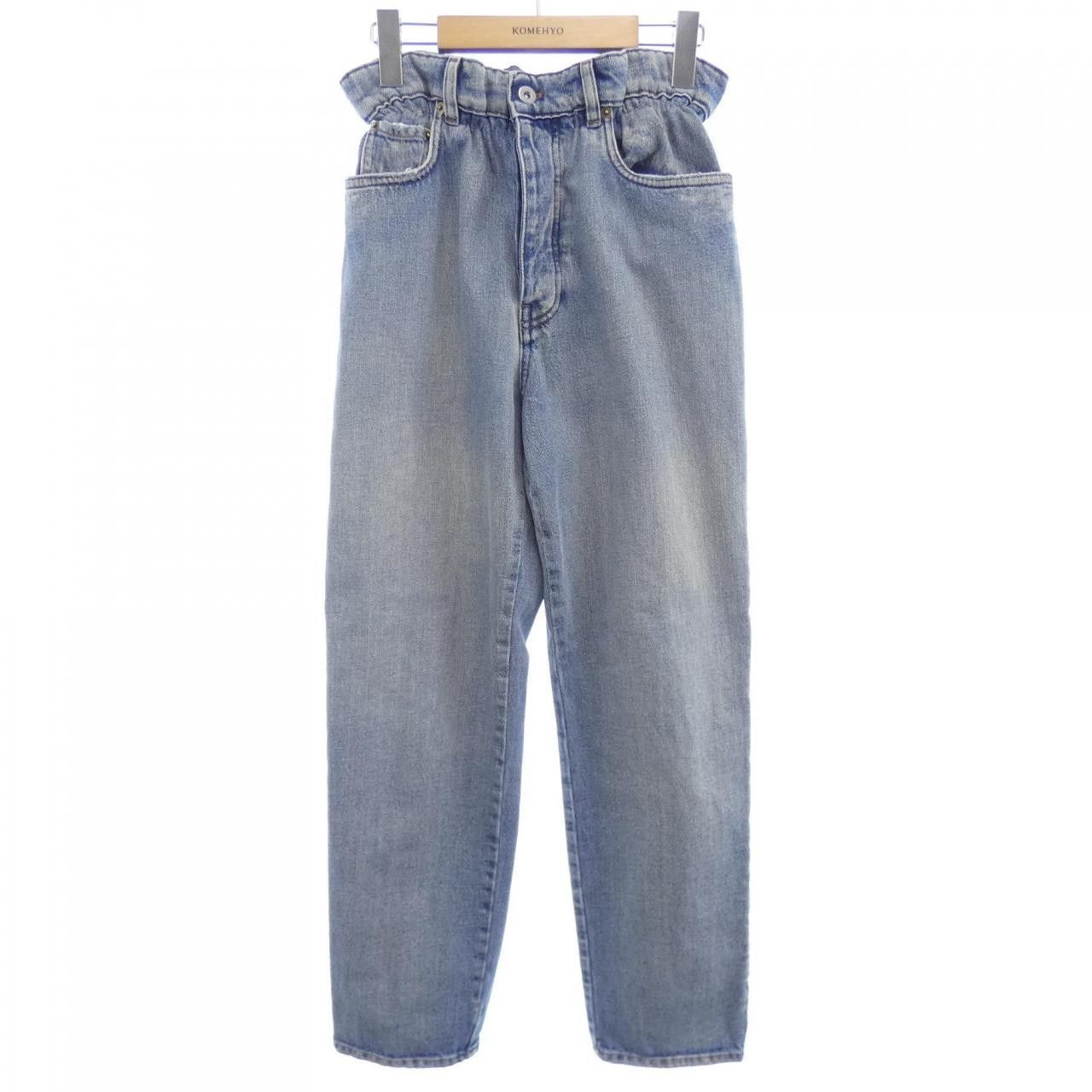 Miu Miu Miu Miu Miu Miu MIU MIU Logo Jeans Textile Jeans GWP299 1SXP DUTY FREE for USA Size ONE SIZE - 1 Thumbnail