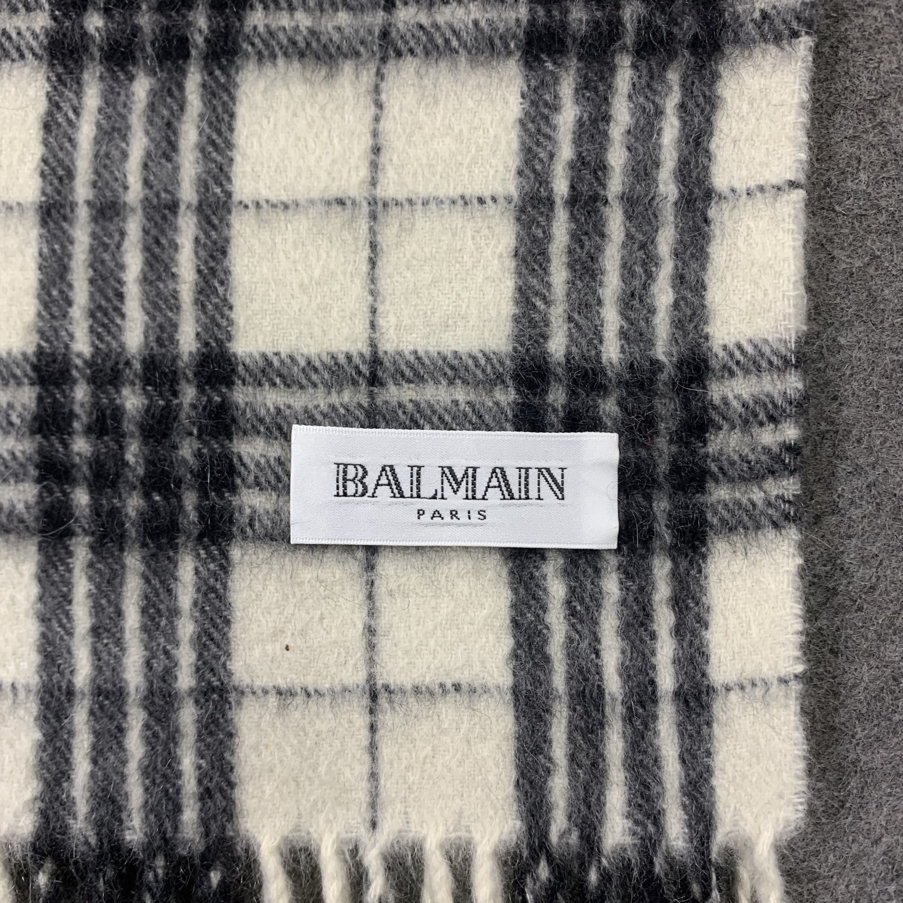 Balmain Balmain Scarf Wool Muffler Neck Wrap BL9310 Size ONE SIZE - 5 Thumbnail