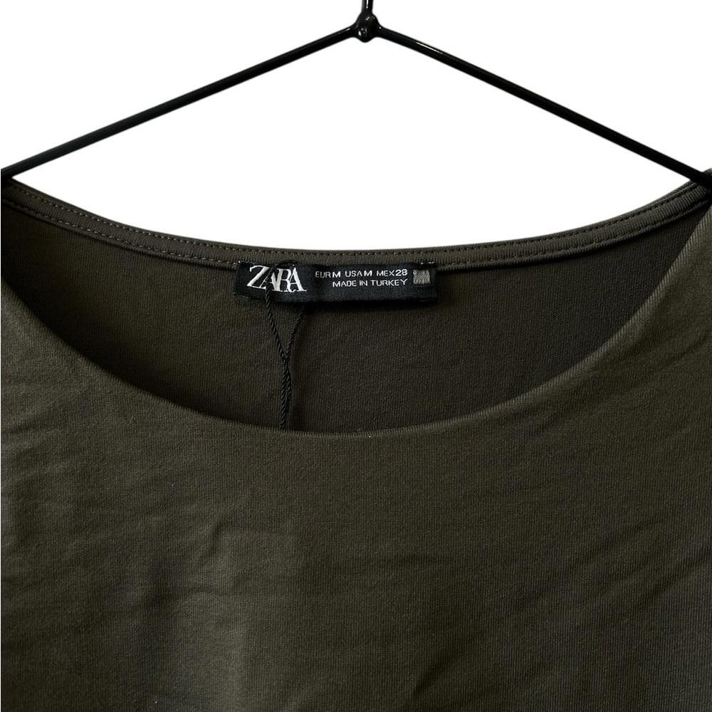 Zara Zara Olive Green Long Sleeve Bodysuit Size M / US 6-8 / IT 42-44 - 2 Thumbnail