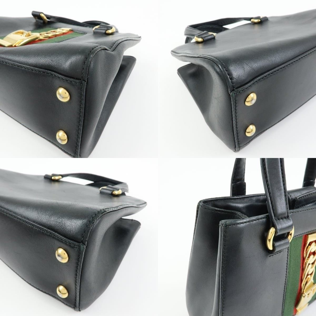 Gucci Gucci Sylvie Top Handle Bag Calfskin Black Size ONE SIZE - 5 Thumbnail