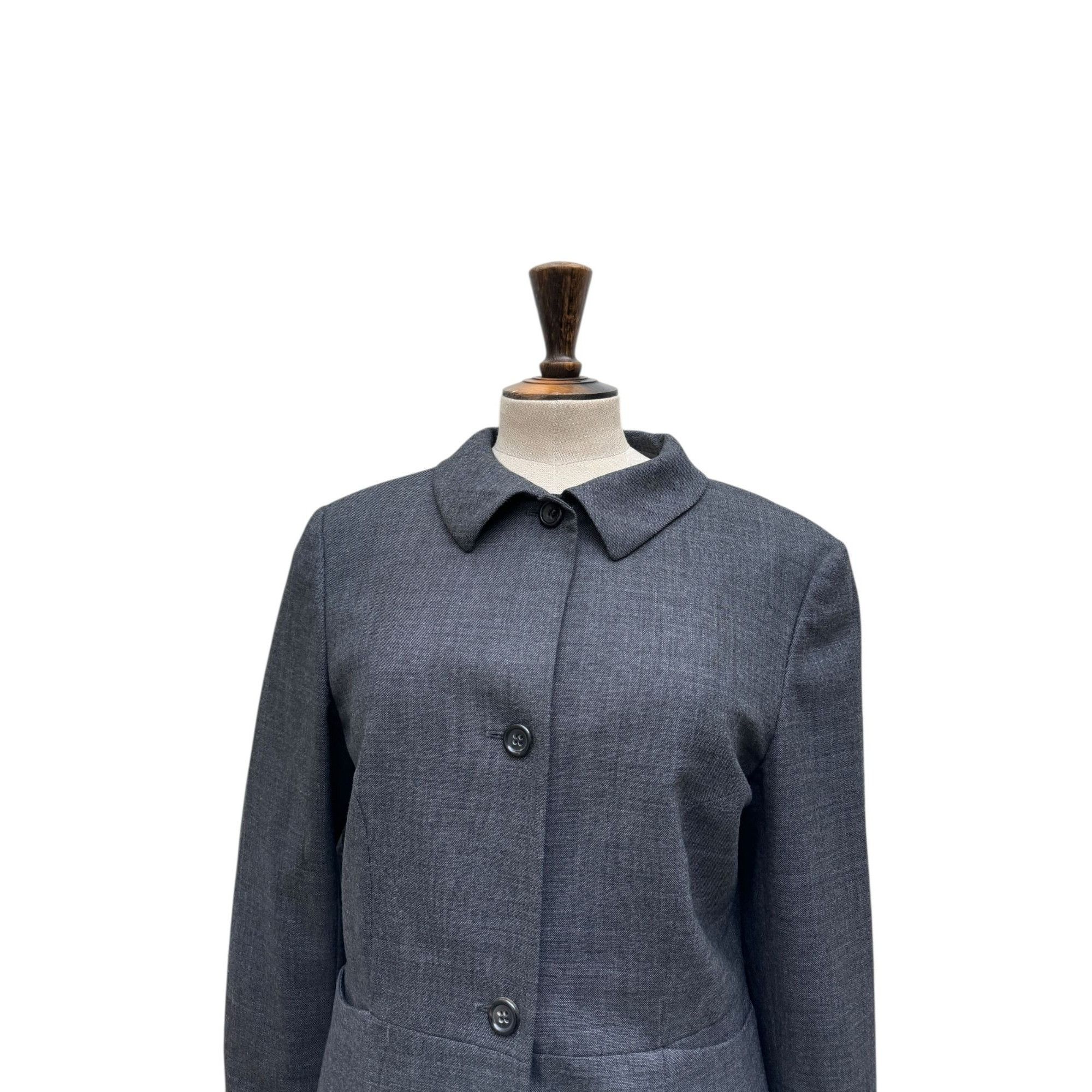 Jil Sander Grey Wool Blazer Jacket Size M / US 6-8 / IT 42-44 - 2 Thumbnail