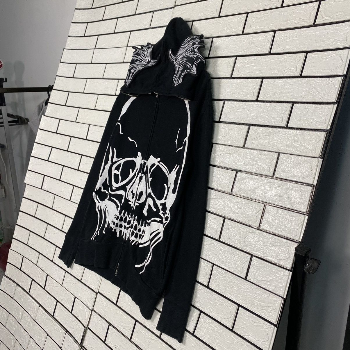 Hysteric Glamour 🔥HOODIE ZIPPER SWEATER GLAD NEWS SKELETON BONE BIG LOGO Size US M / EU 48-50 / 2 - 2 Thumbnail