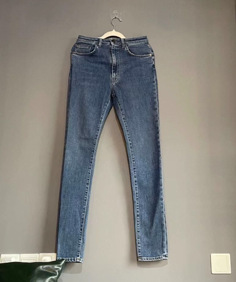 image of Saint Laurent Paris x YVES Saint Laurent Slim Blue Jeans, Women's (Size 24)