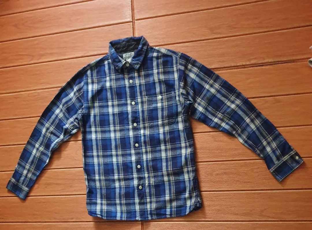 Japanese Brand Espeara checkered blue Japanese style chambray flannel Size US M / EU 48-50 / 2 - 5 Thumbnail