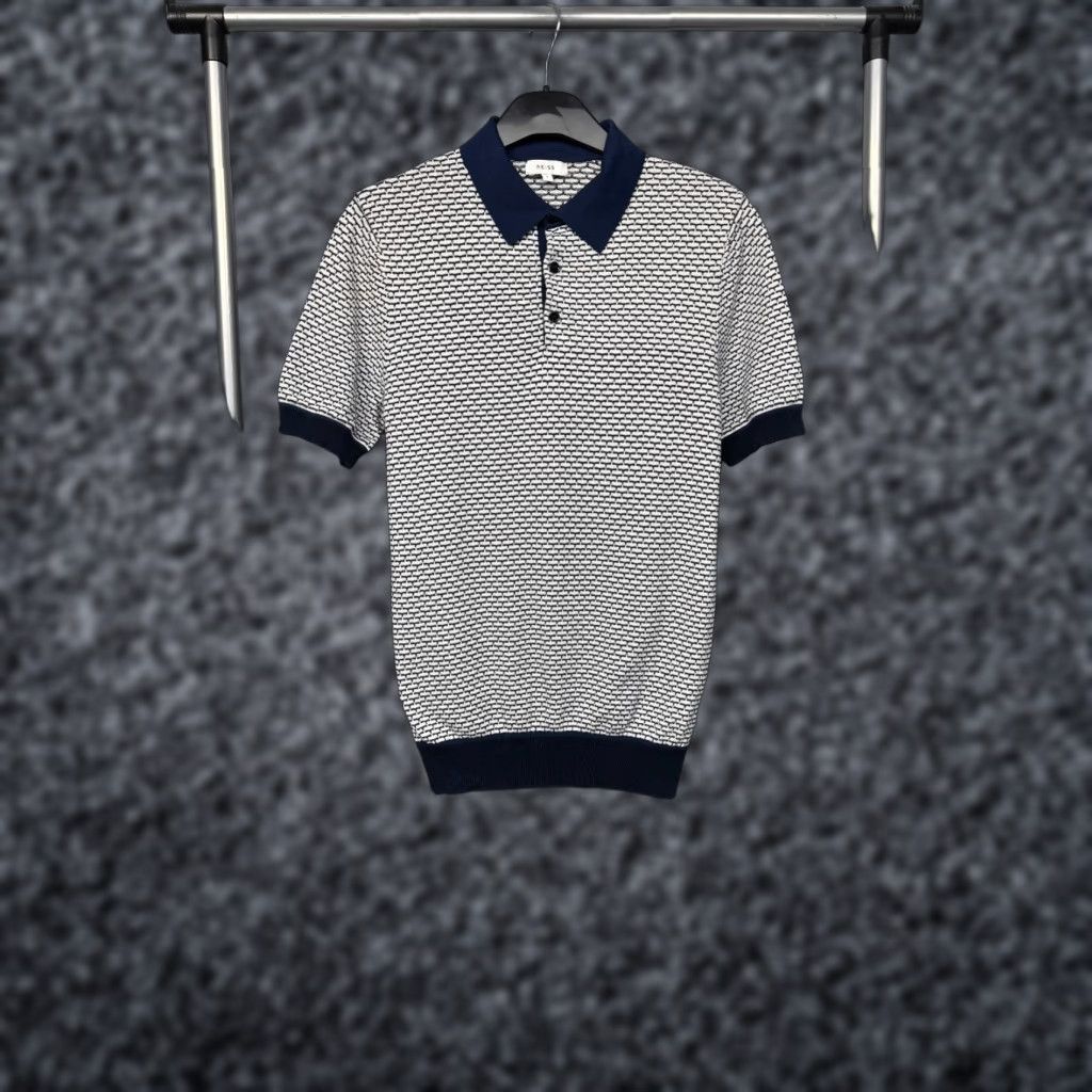 Reiss Reiss Polo Shirt Knit Polo Shirt Mens Size S Multicolor Cotton Knit Polo Men S Short Sleeve Button Collared Size US S / EU 44-46 / 1 - 1 Thumbnail