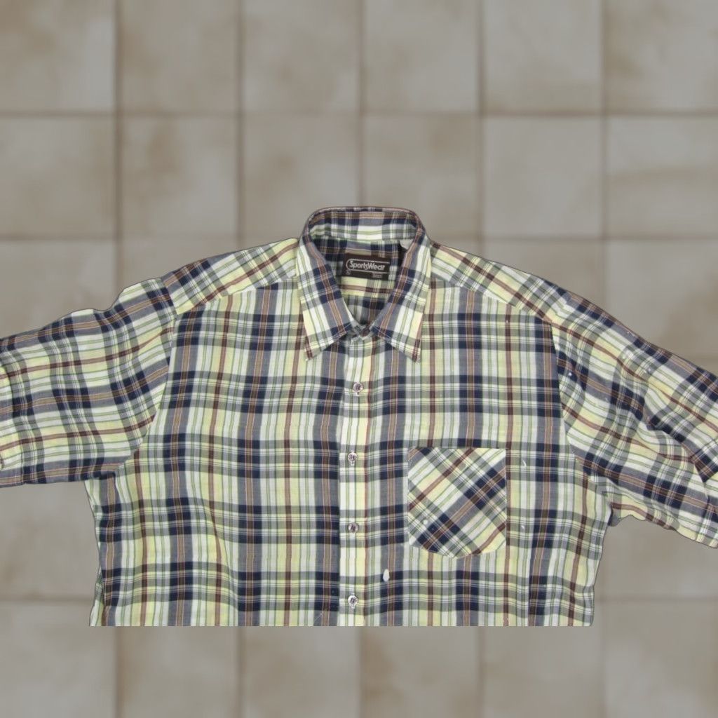 Sears Sears Shirt XL Mens Blue Plaid Vintage Button-Up 60s 70s Classic Casual Short Sleeve Vintage Sears Shirt XL Mens Blue Plaid 60s 70s Size US XL / EU 56 / 4 - 1 Thumbnail