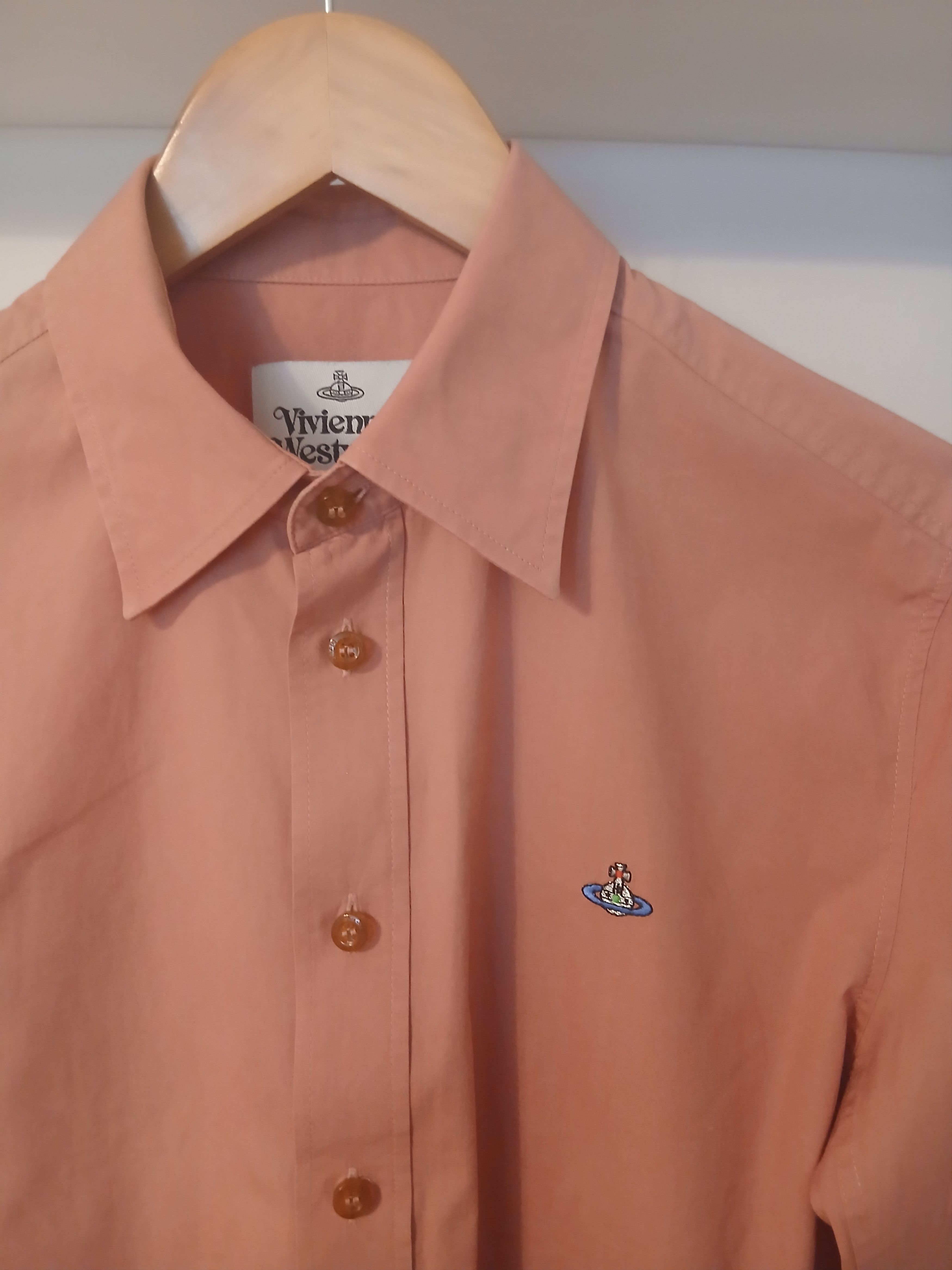 Vivienne Westwood Archive | Vivienne Westwood Embroidered Orb Slim Shirt 46 S Size 46S - 2 Thumbnail