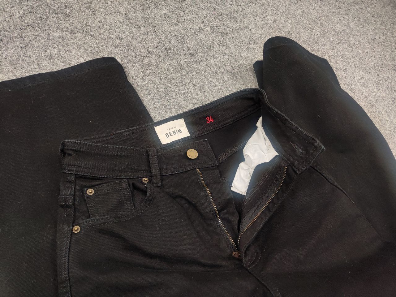 Sezane Sezane denim Le crop Black Wide Leg Minimalist Design Jeans Size 26" / US 2 / IT 38 - 12 Thumbnail