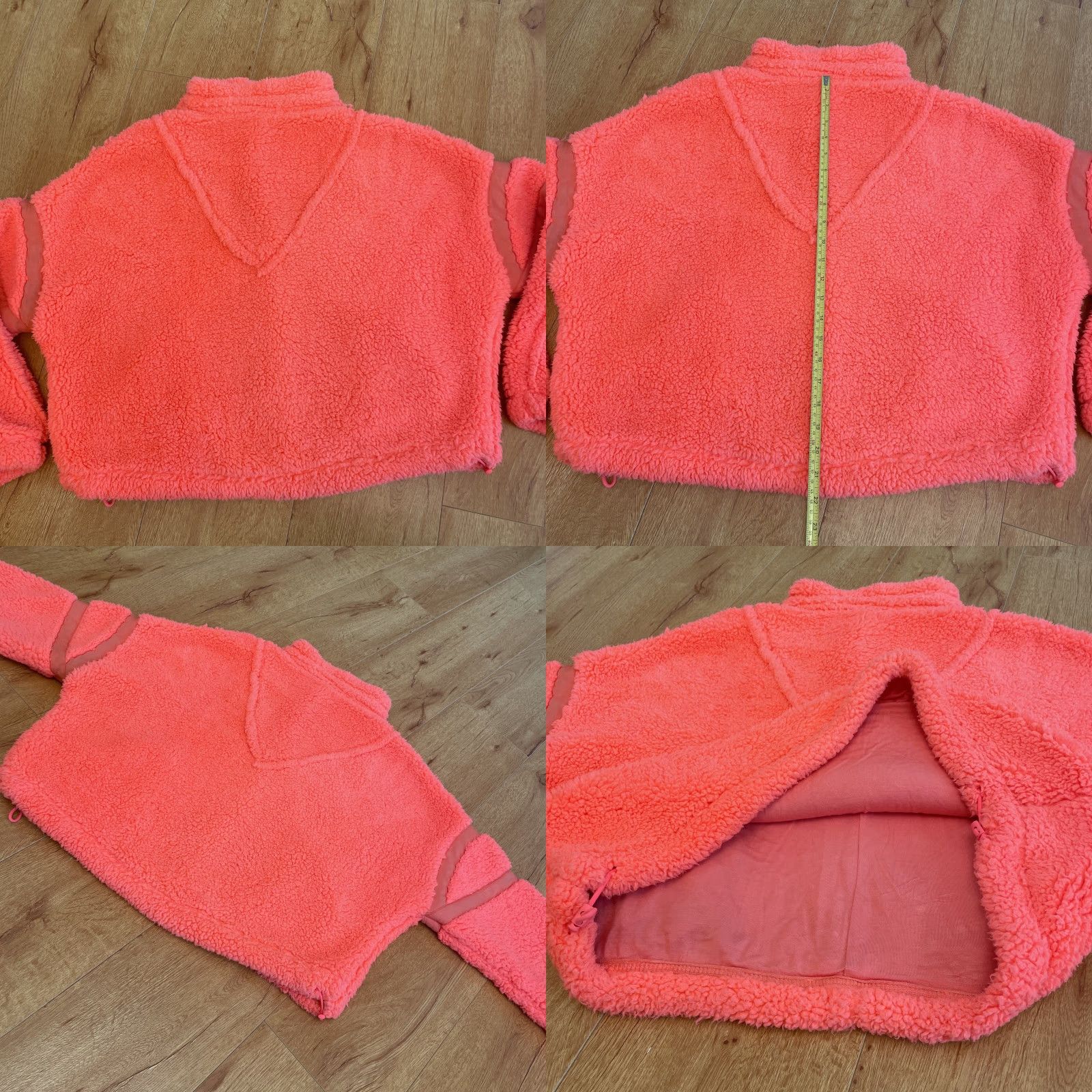 Free People Free People Movement Nantucket Sherpa Sweatshirt 1/3 Zip Pockets Lined Coral S Size S / US 4 / IT 40 - 9 Thumbnail