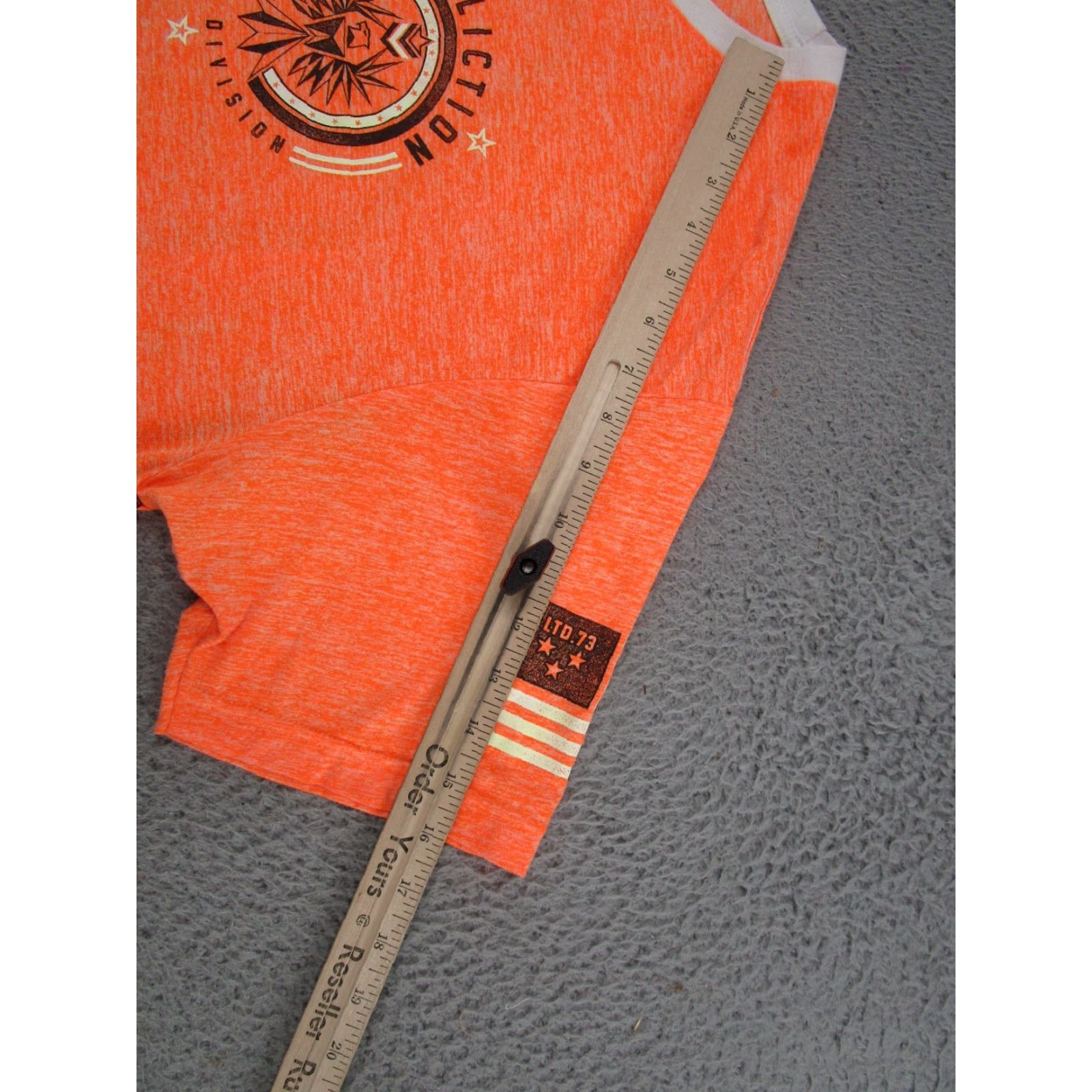 Affliction Affliction T-Shirt Sports Division Double Sided Spell Out Mens Size 3XL Orange Size US XXL / EU 58 / 5 - 7 Thumbnail