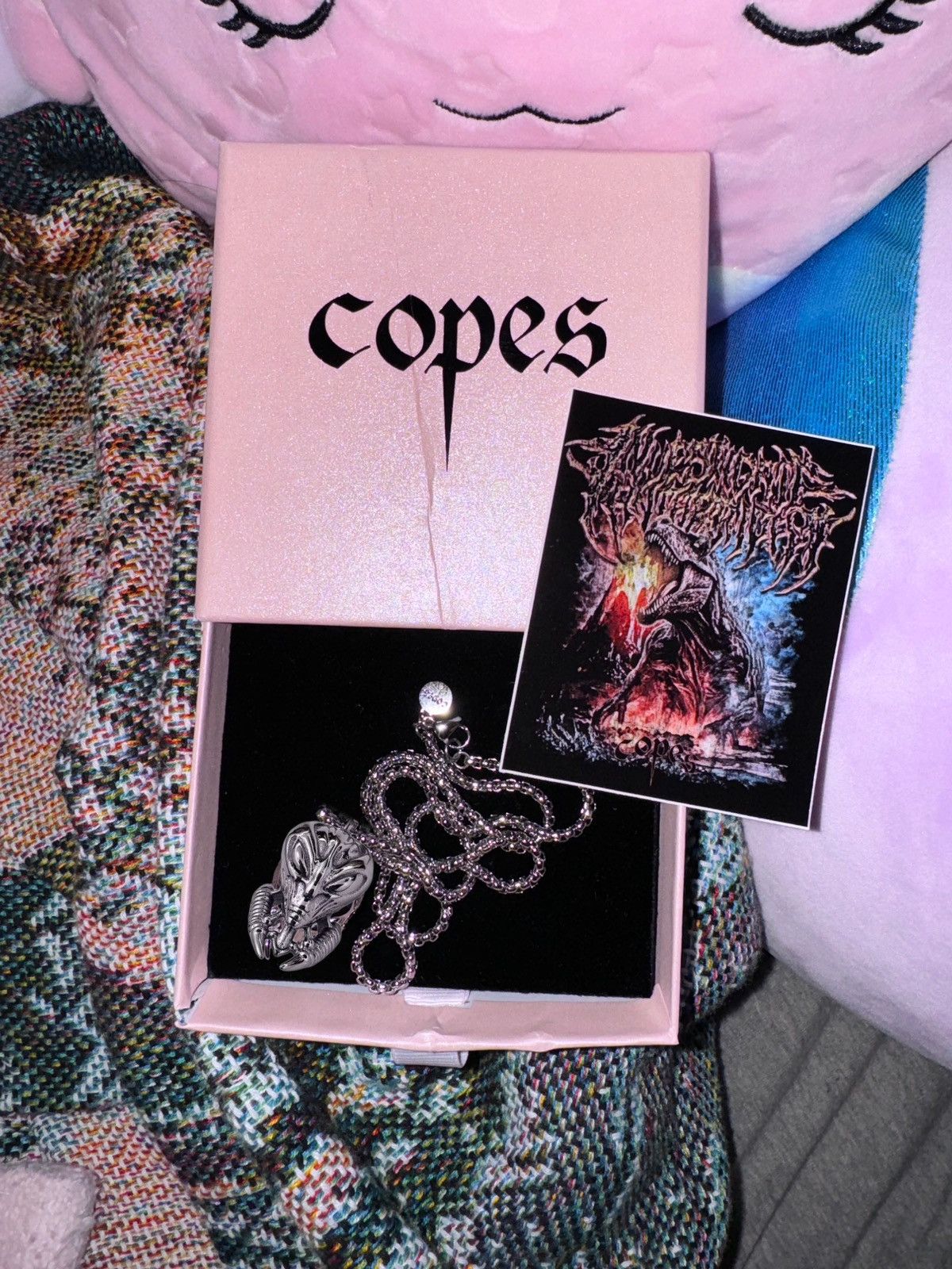 Copes copes Greytech Alien predator Necklace silver chain Size ONE SIZE - 3 Thumbnail