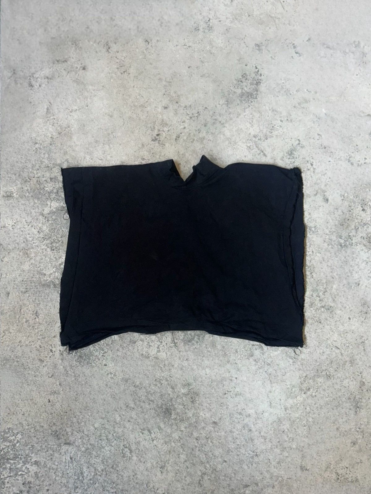 Yeezy YZY Sunday Service Black Distressed Cropped Poncho Size US M / EU 48-50 / 2 - 1 Thumbnail