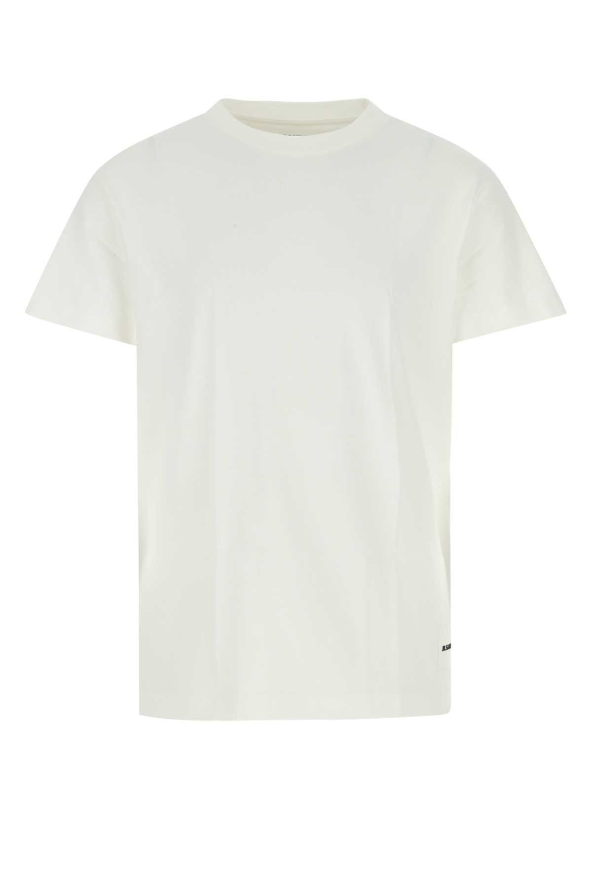 image of Jil Sander White Cotton T-Shirt Set, Men's (Size XS)