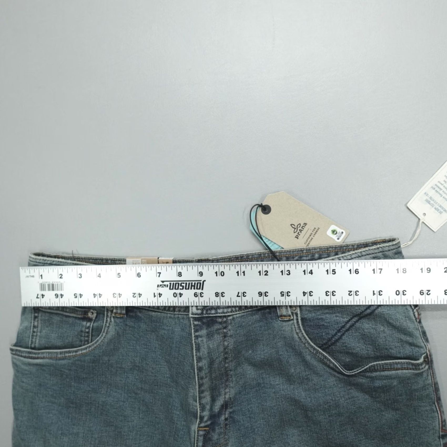 Prana Prana Axiom Jeans Men’s 36x34 Antique Stone Wash Stretch Denim Standard Fit Shirt? Size US 36 / EU 52 - 5 Thumbnail