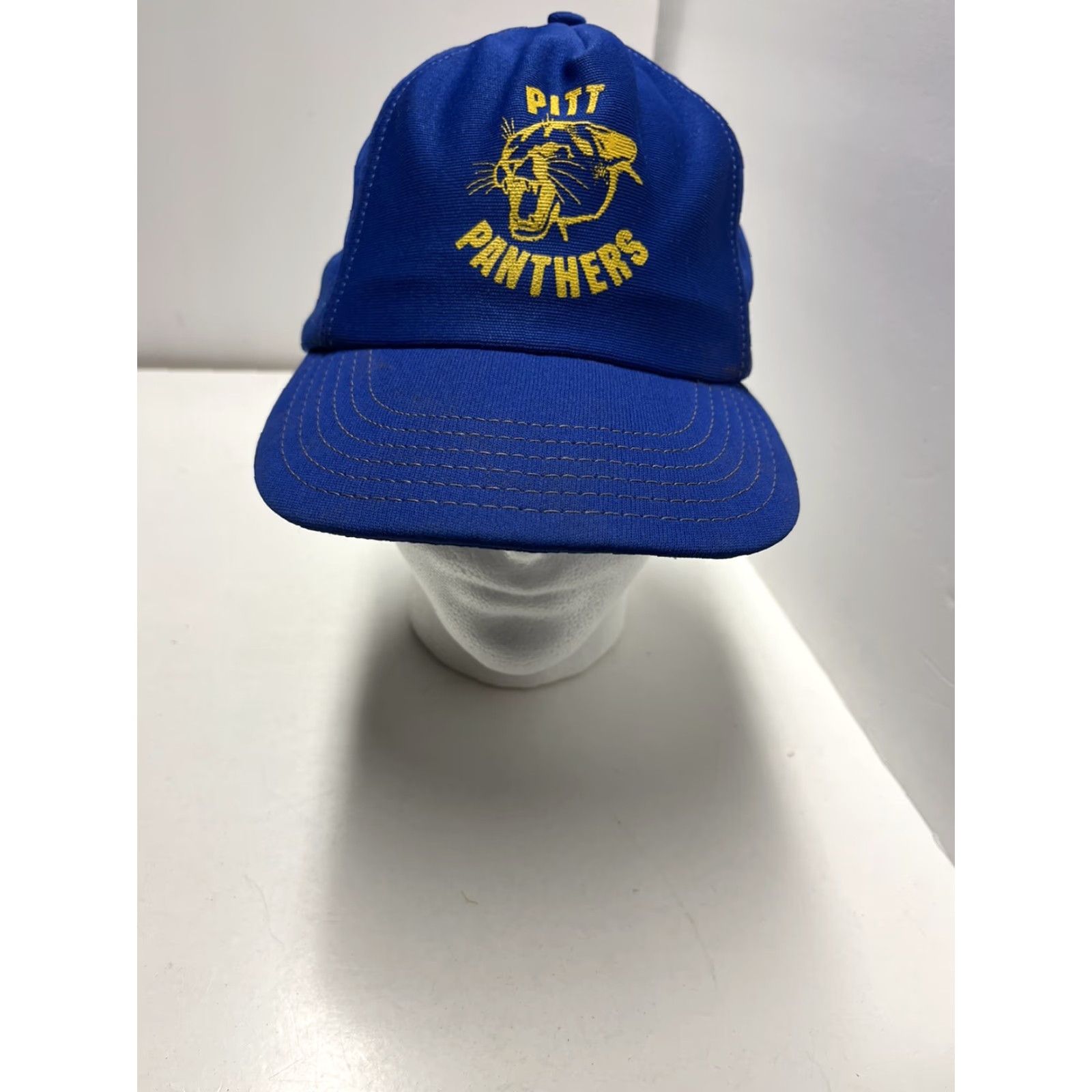 Vintage VINTAGE Pitt University of Pittsburgh Panthers Cap Hat Snpabck Adult Blue Adjustable Baseball Cap Mens Size US 35 - 2 Thumbnail