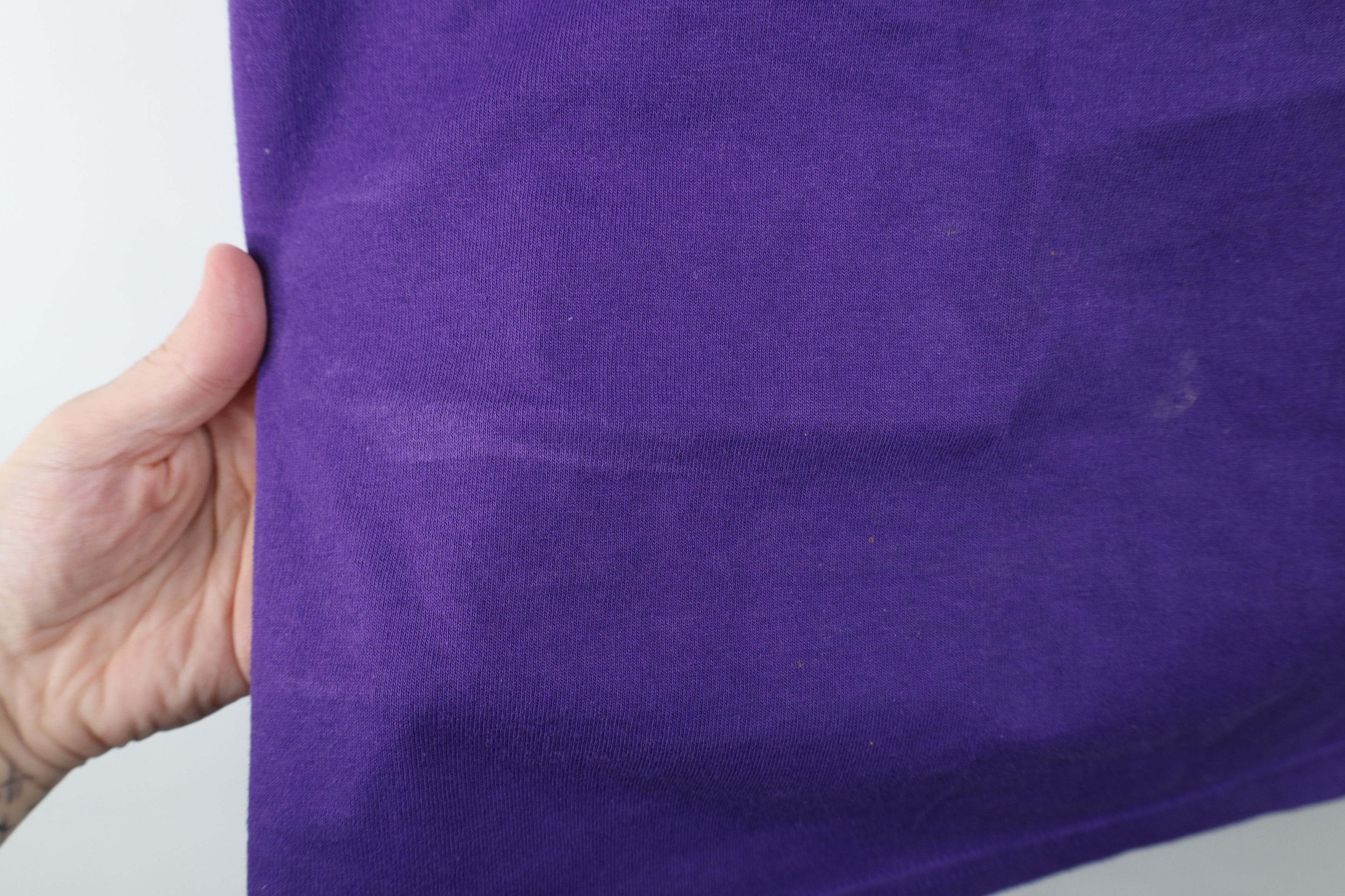 Vintage Vintage 90s Streetwear Blank T-Shirt Purple Cotton USA Size US S / EU 44-46 / 1 - 5 Thumbnail