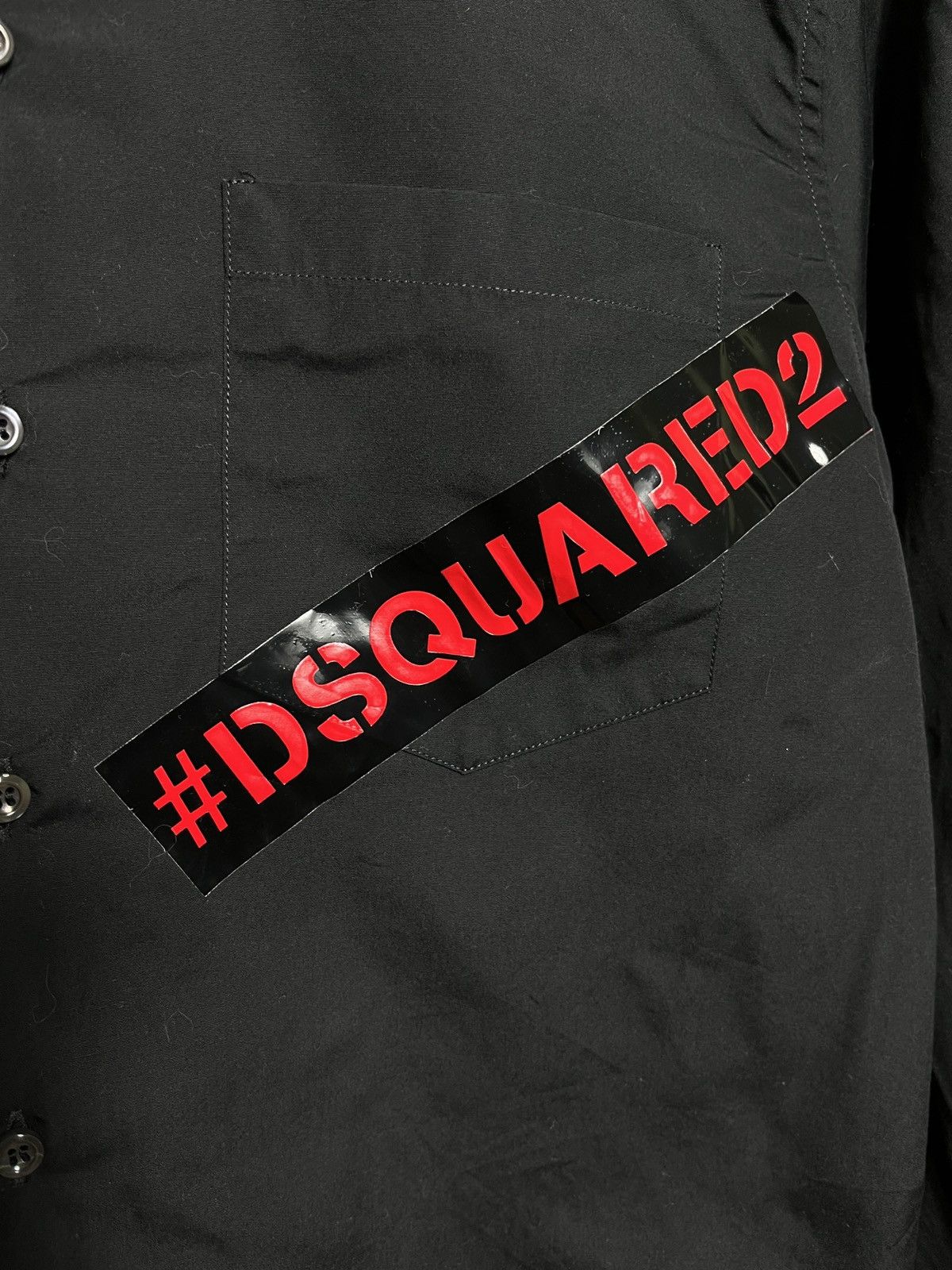 Dsquared2 Dsquared2 Tape Pocket Shirt Black s74dm0231 Long Sleeve Size US M / EU 48-50 / 2 - 4 Thumbnail