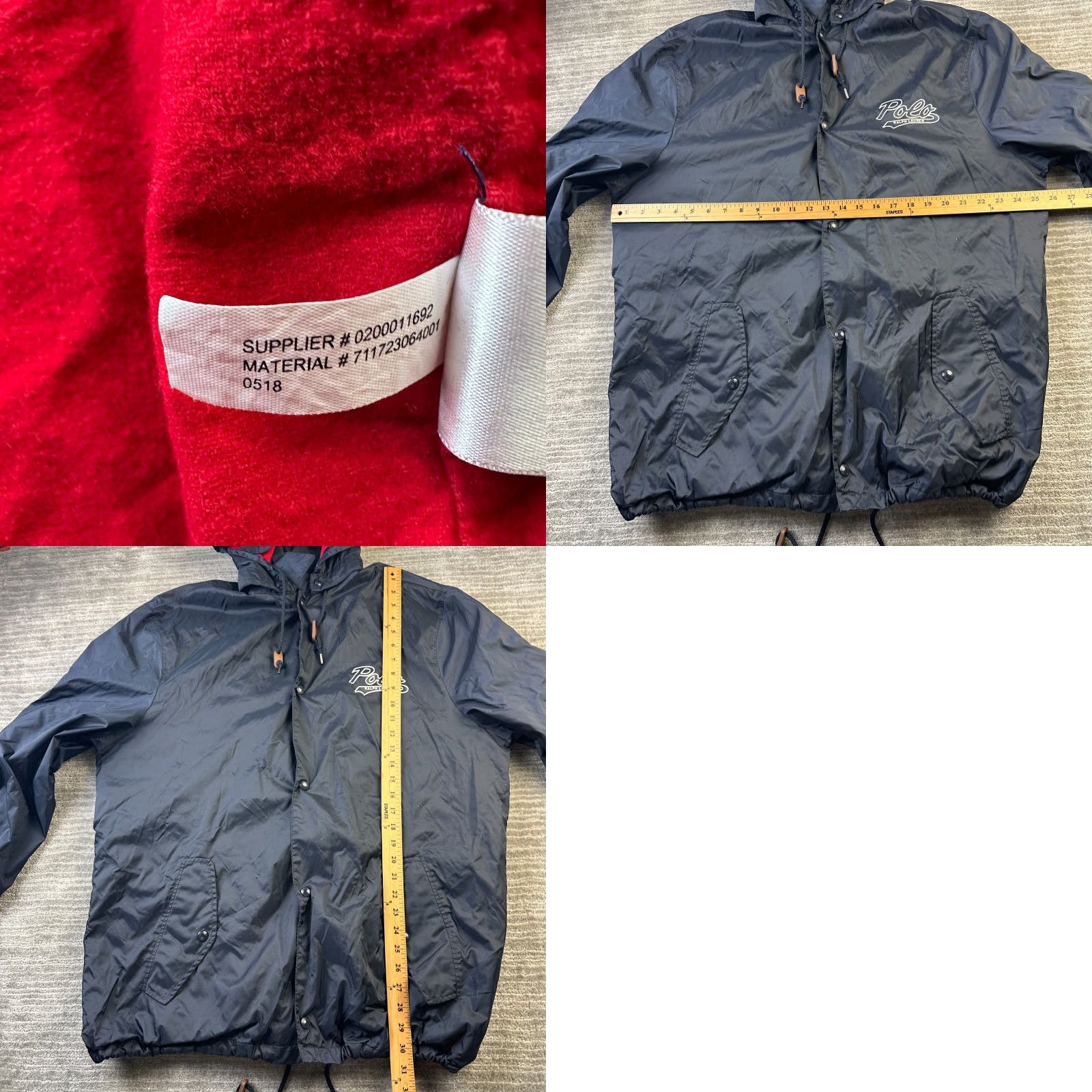 Polo Ralph Lauren VINTAGE Polo Ralph Lauren Jacket Mens XLT Extra Large Tall Coaches Hoodie Fleece Lined Size US XL / EU 56 / 4 - 9 Thumbnail
