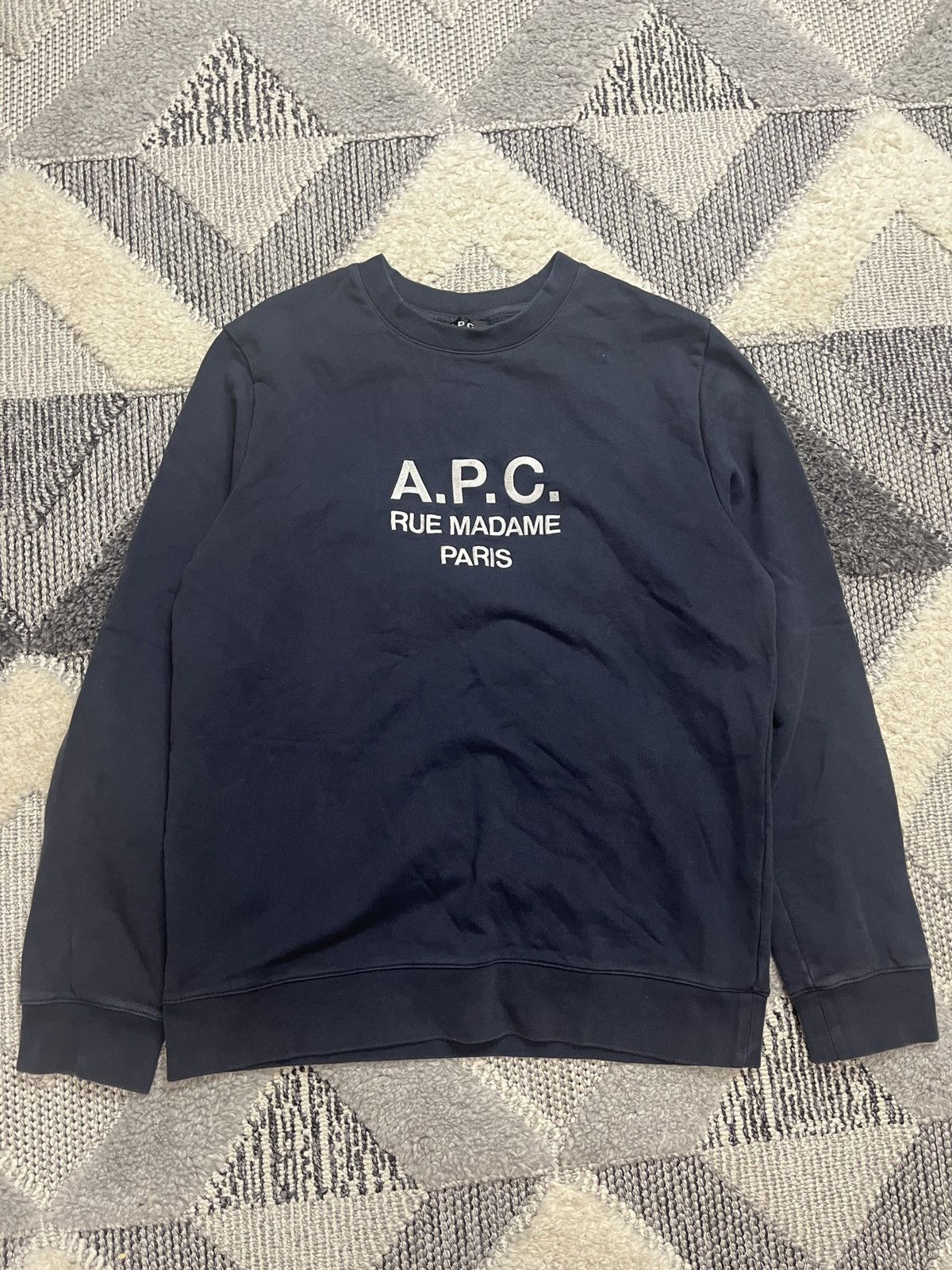 A.P.C. × Vintage A.P.C Rue Madame Paris Vintage Sweatshirt Size US M / EU 48-50 / 2 - 1 Thumbnail