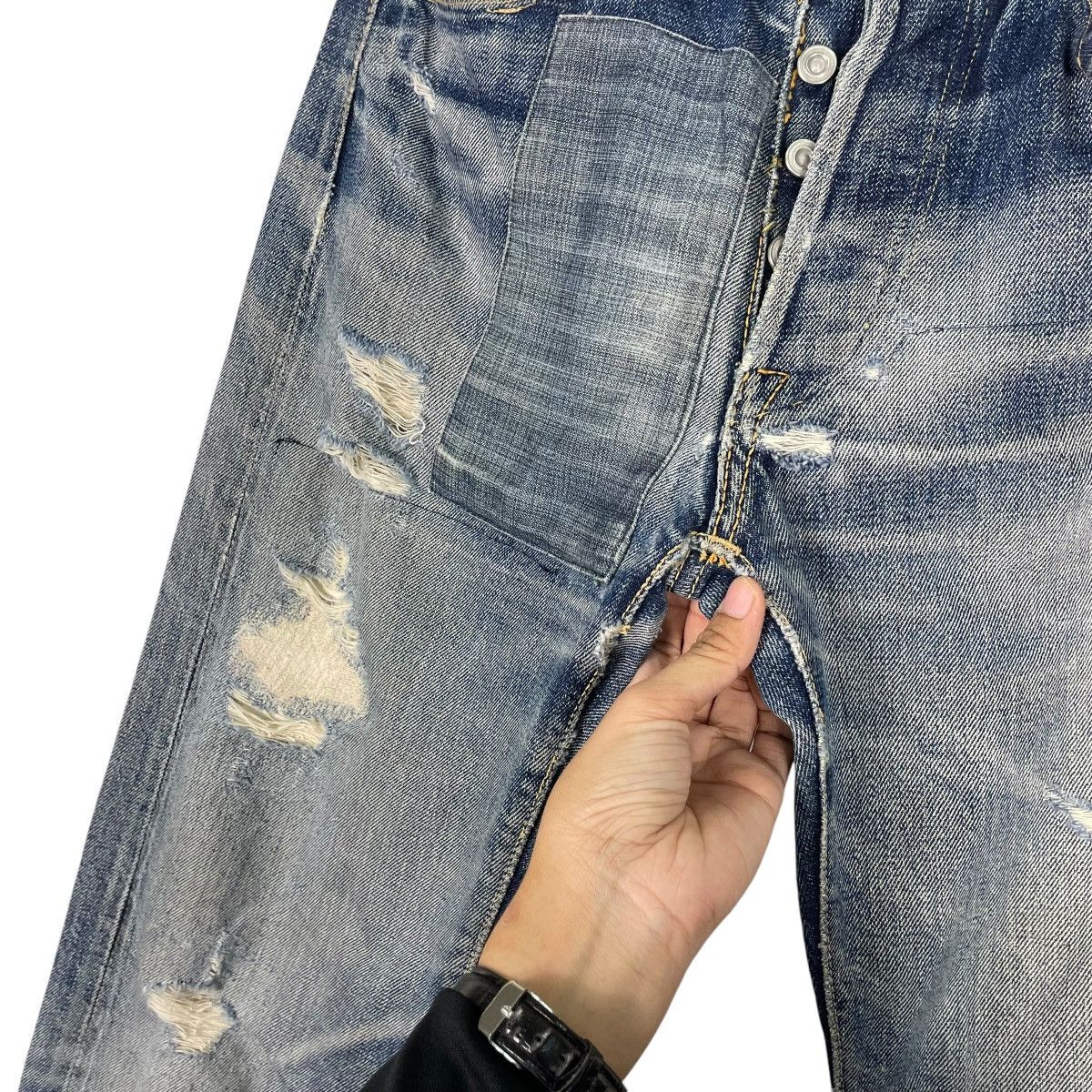 Alchemist × Japanese Brand 💥ALCHEMIST DISTRESSED SELVEDGE JEAN Size US 29 - 14 Thumbnail