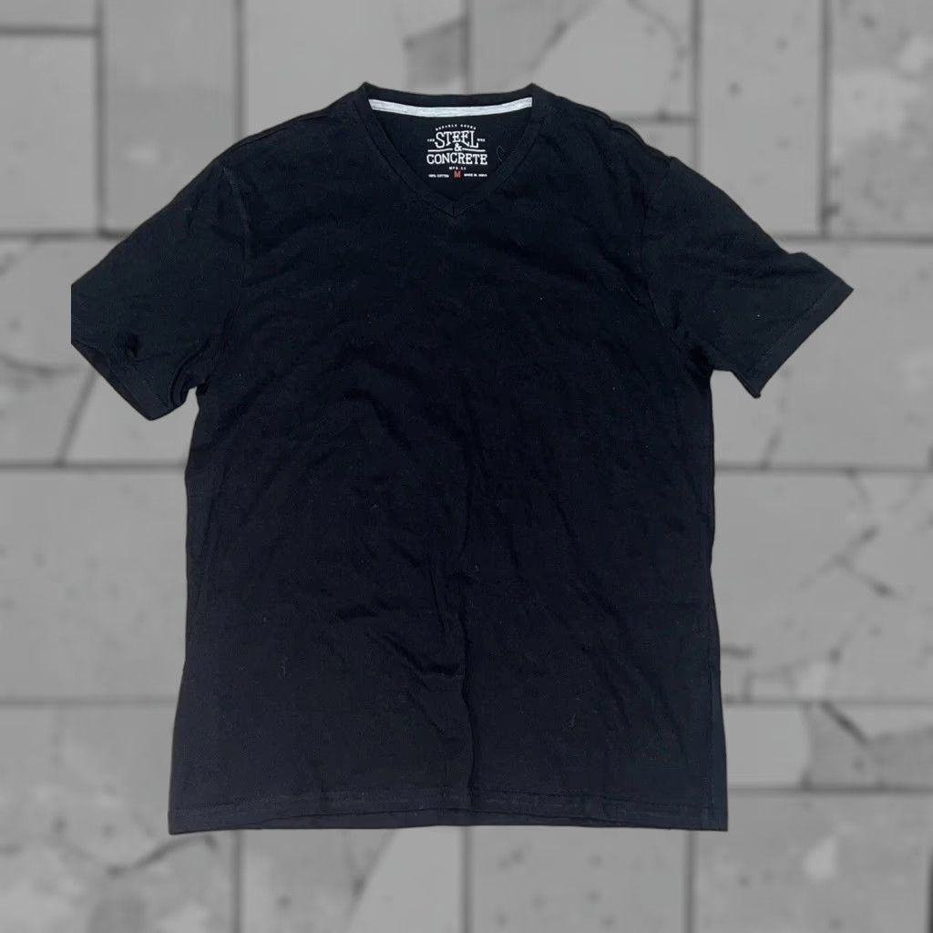 Vintage VINTAGE Steel & Concrete T-Shirt Men’s M Black V-Neck Shirt Mens Size US M / EU 48-50 / 2 - 1 Thumbnail