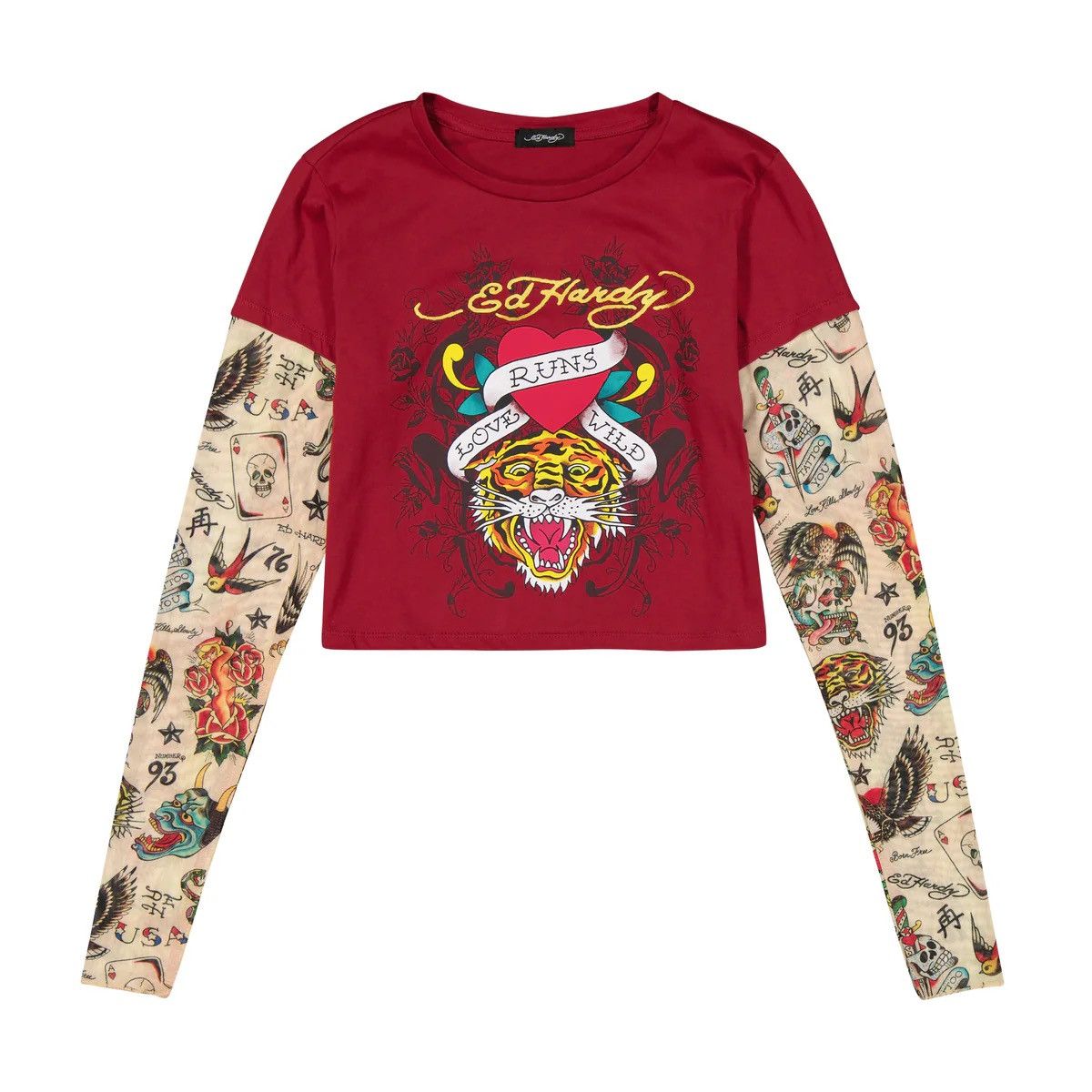 Ed Hardy Ed Hardy Love Runs Wild Tattoo Long Sleeve Size M / US 6-8 / IT 42-44 - 1 Thumbnail