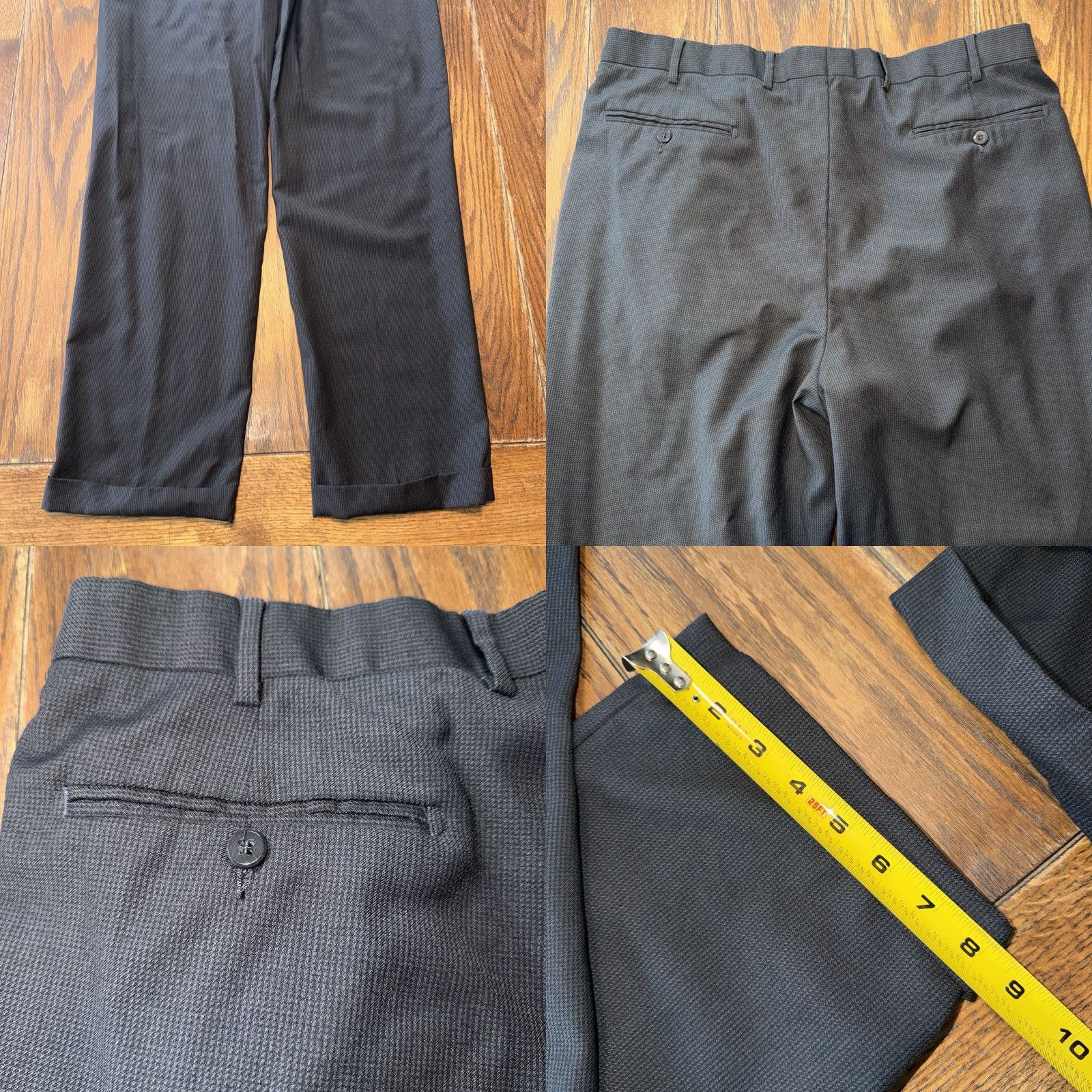 Zanella Zanella Pants Dress Bennett Pleated 37x32 Black Wool Men Regular (Italy) Mens Size US 38 / EU 54 - 8 Thumbnail