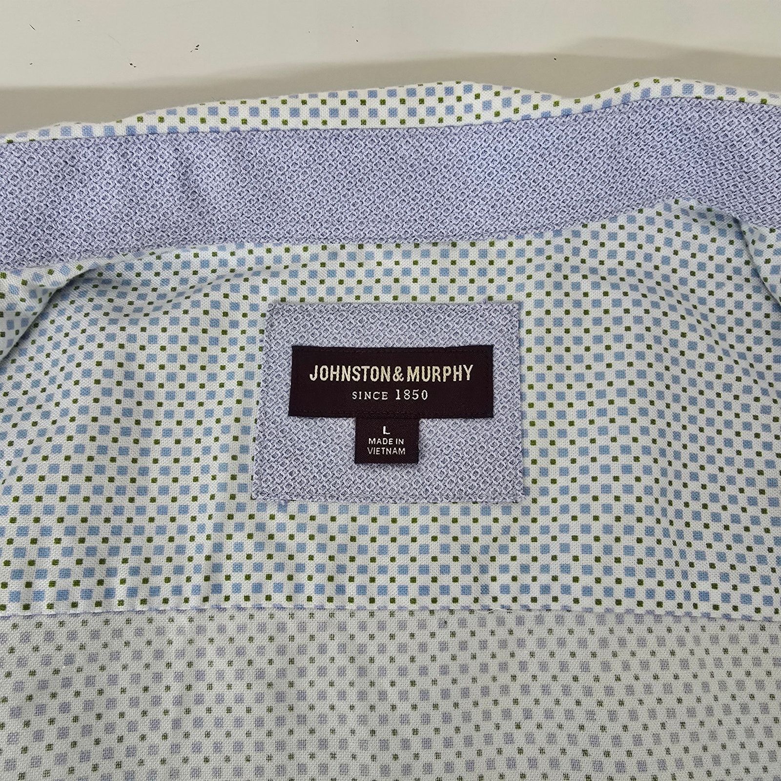 Johnston & Murphy Johnston & Murphy Dress Shirt Geo Print Contrast Flip Cuff L Size US L / EU 52-54 / 3 - 12 Thumbnail