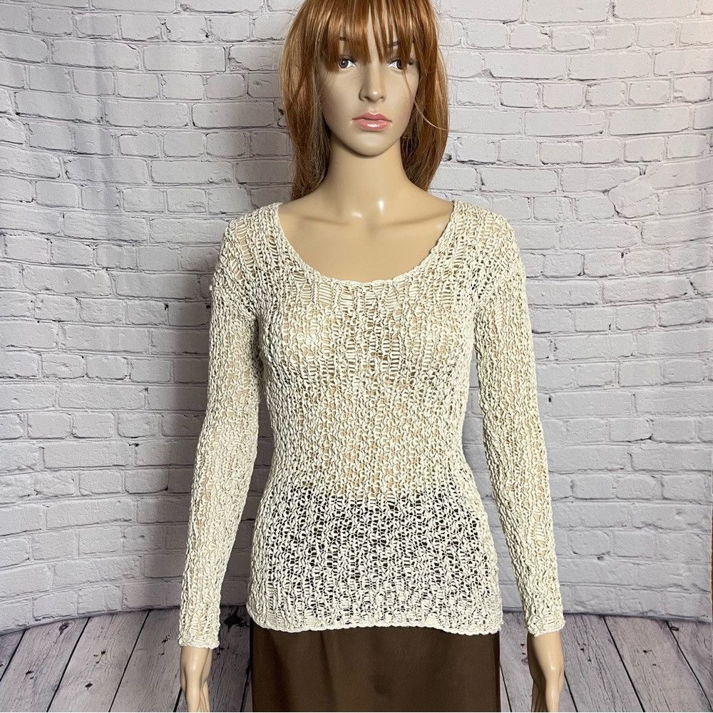 Vince NWT New $345 Vince Organic Cotton Beige Sweater Size XXS Size XXS / US 00 / IT 34 - 1 Thumbnail
