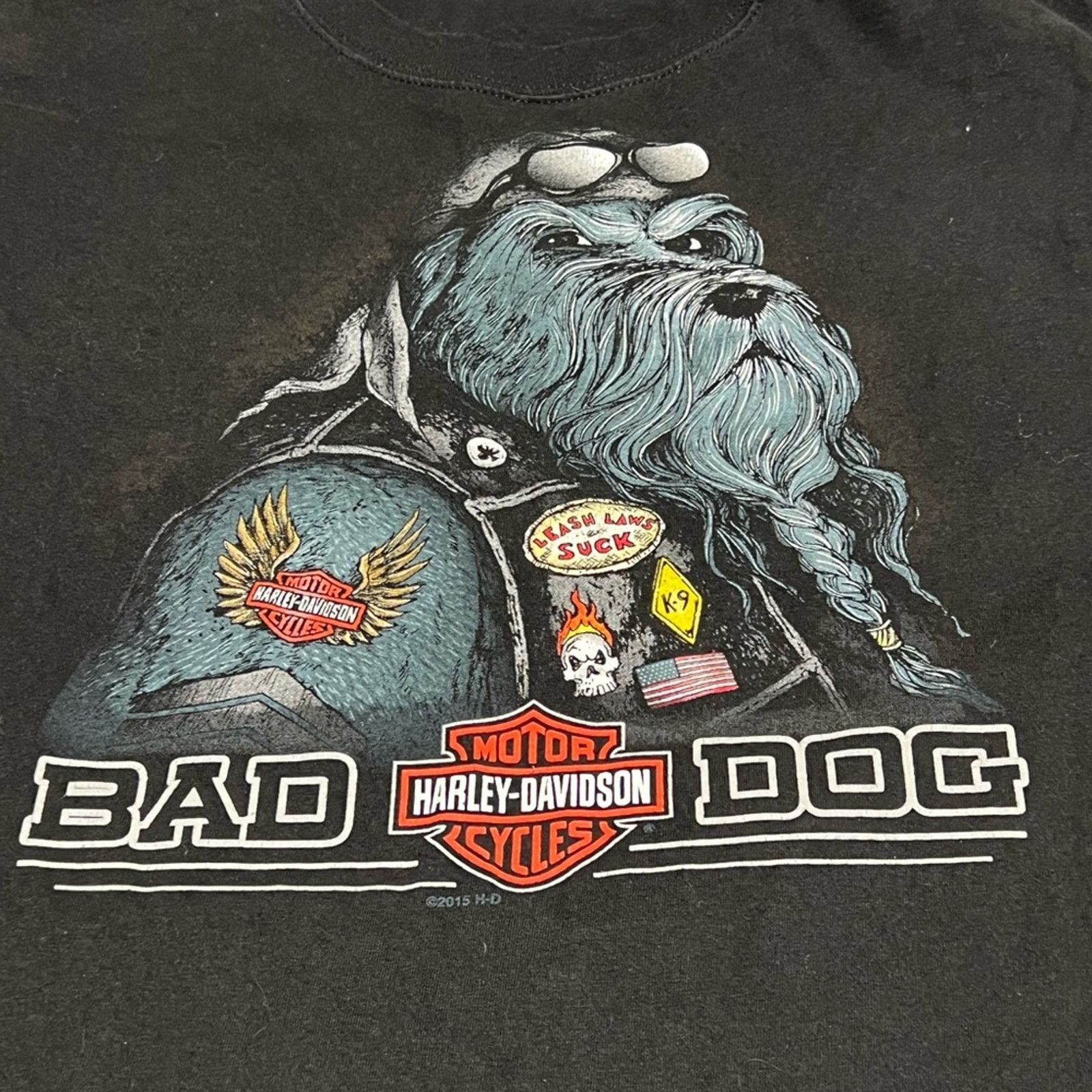 Harley Davidson Harley Davidson Motorcycles Bad Dog Shirt Size Medium Black Size US M / EU 48-50 / 2 - 3 Thumbnail
