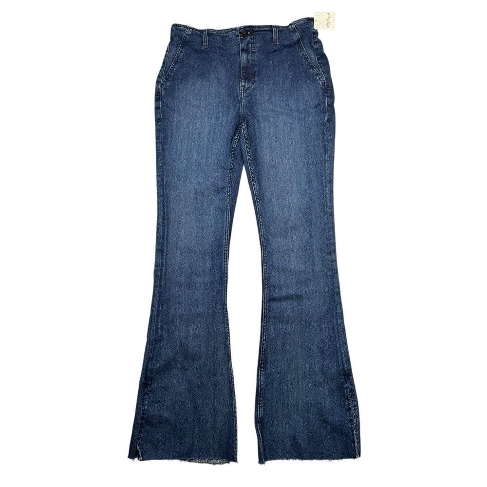 Free People NWT New Free People We The Free Level Up Slit Slim Flare Ni Size 31" - 3 Thumbnail