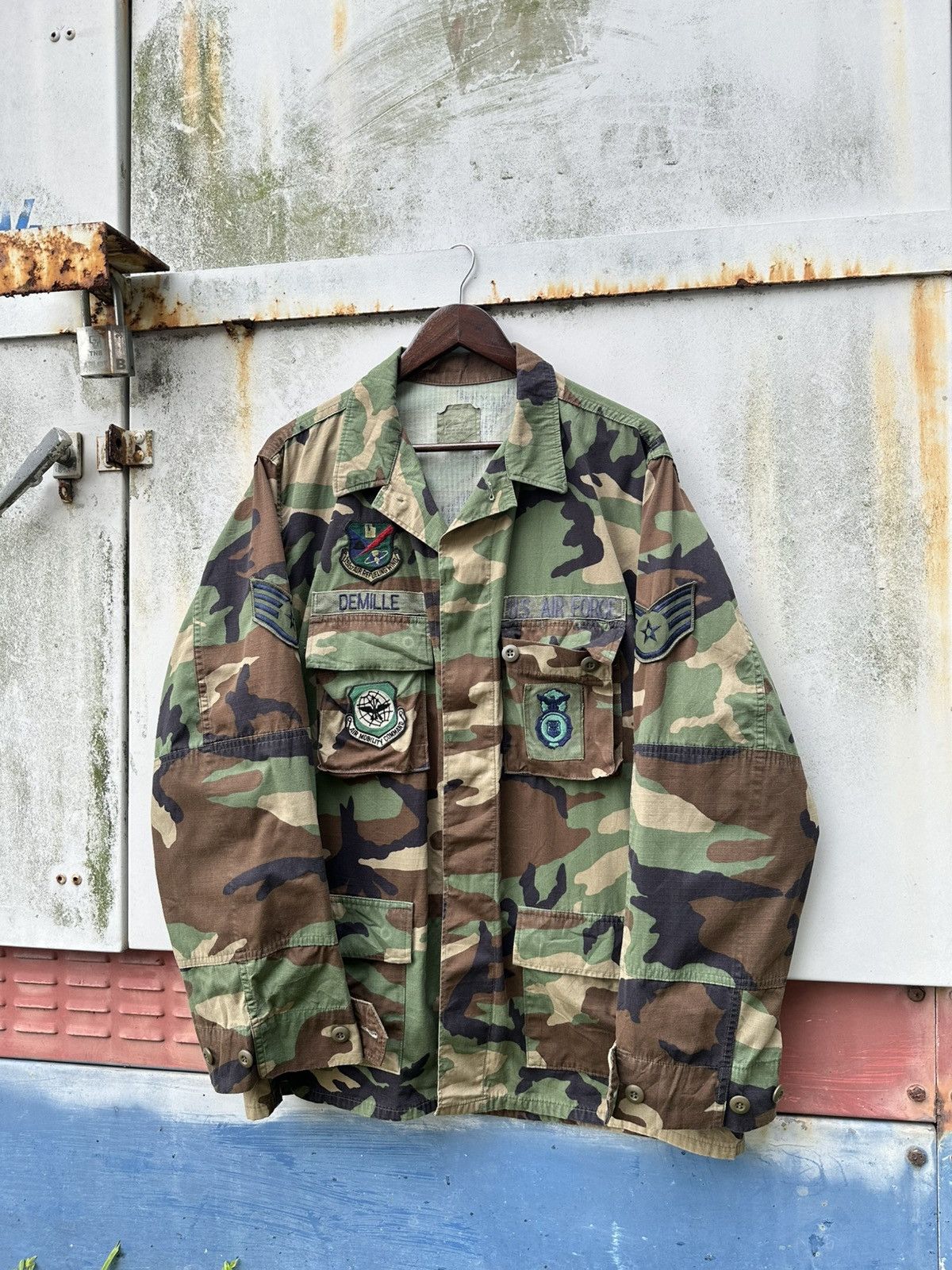 Vintage 🪖Vintage US Air Force Uniform Camo Jacket Size US XL / EU 56 / 4 - 2 Thumbnail
