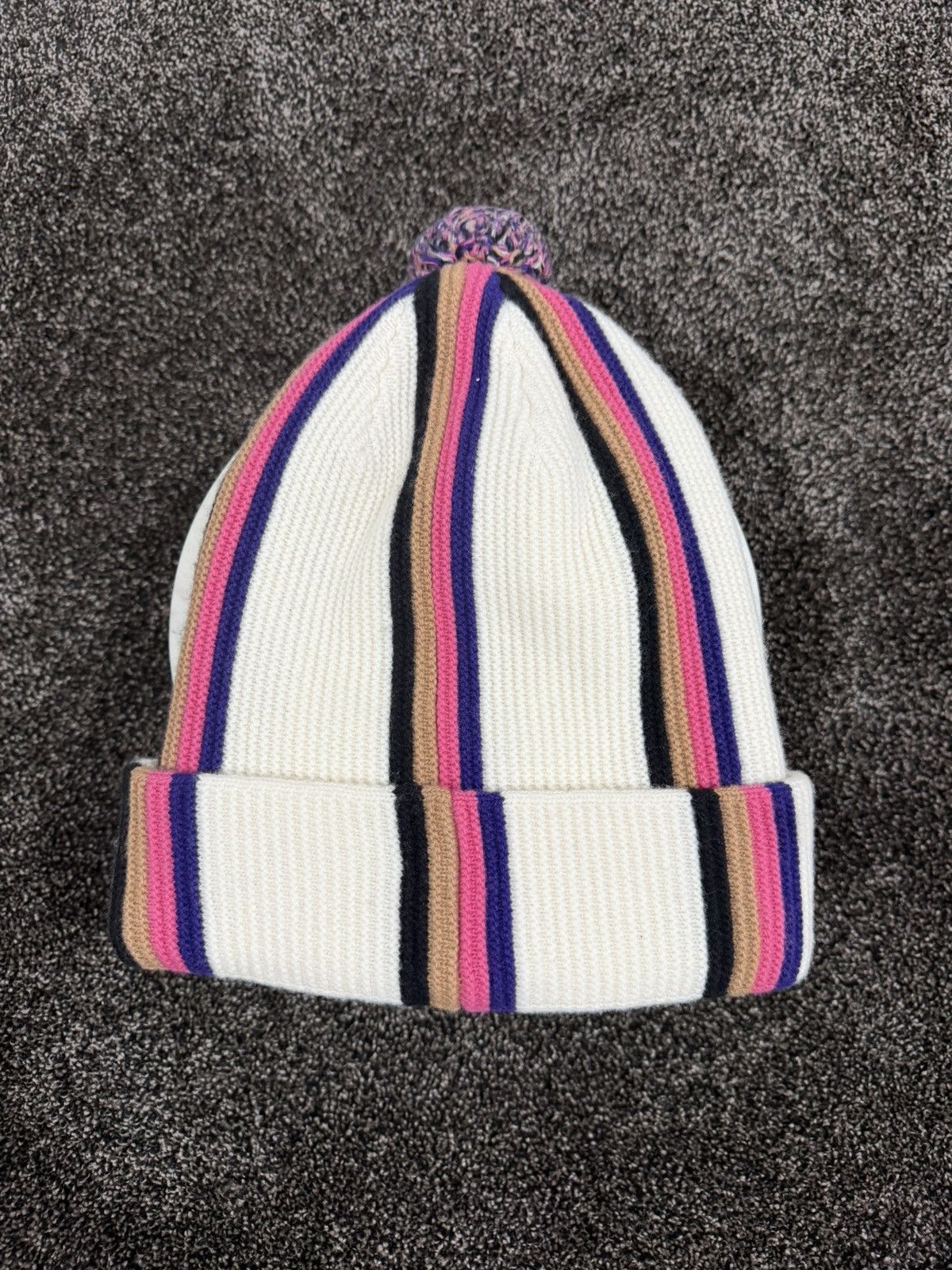Dior Dior Striped Wool Knitted Beanie PomPom Hat Size ONE SIZE - 2 Thumbnail