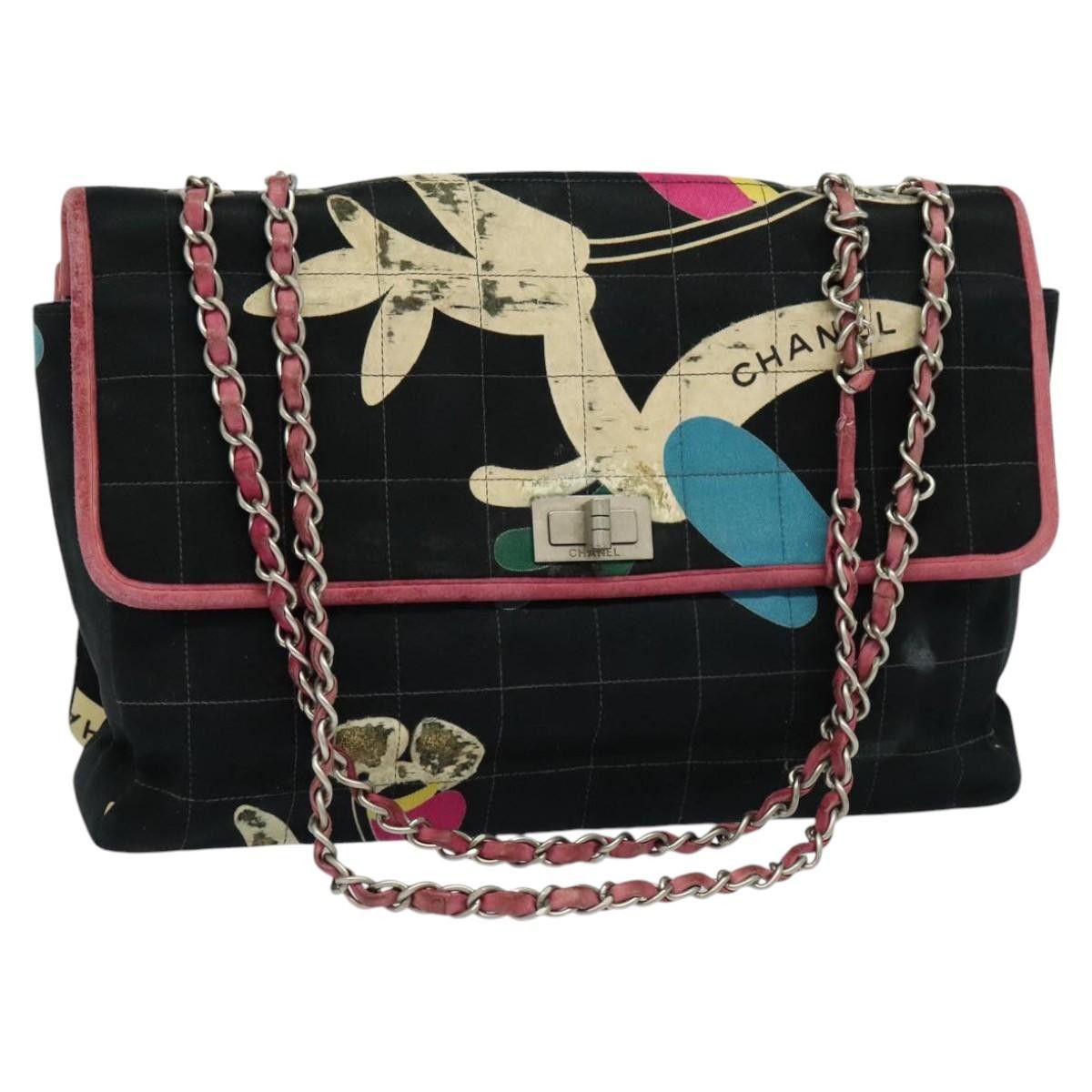 Chanel 2,55 Black Canvas Shoulder Bag (Pre-Owned) Size ONE SIZE - 1 Thumbnail