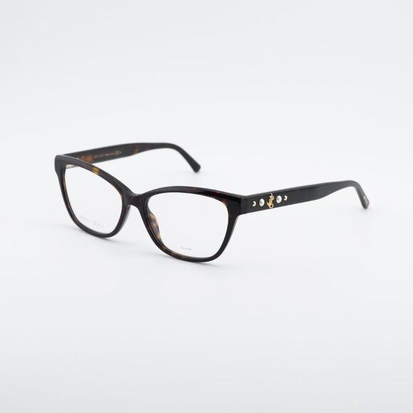 Jimmy Choo Jimmy Choo JC334 0086 00 Eyeglasses Havana 54mm Cat Eye Fram Size ONE SIZE - 8 Thumbnail