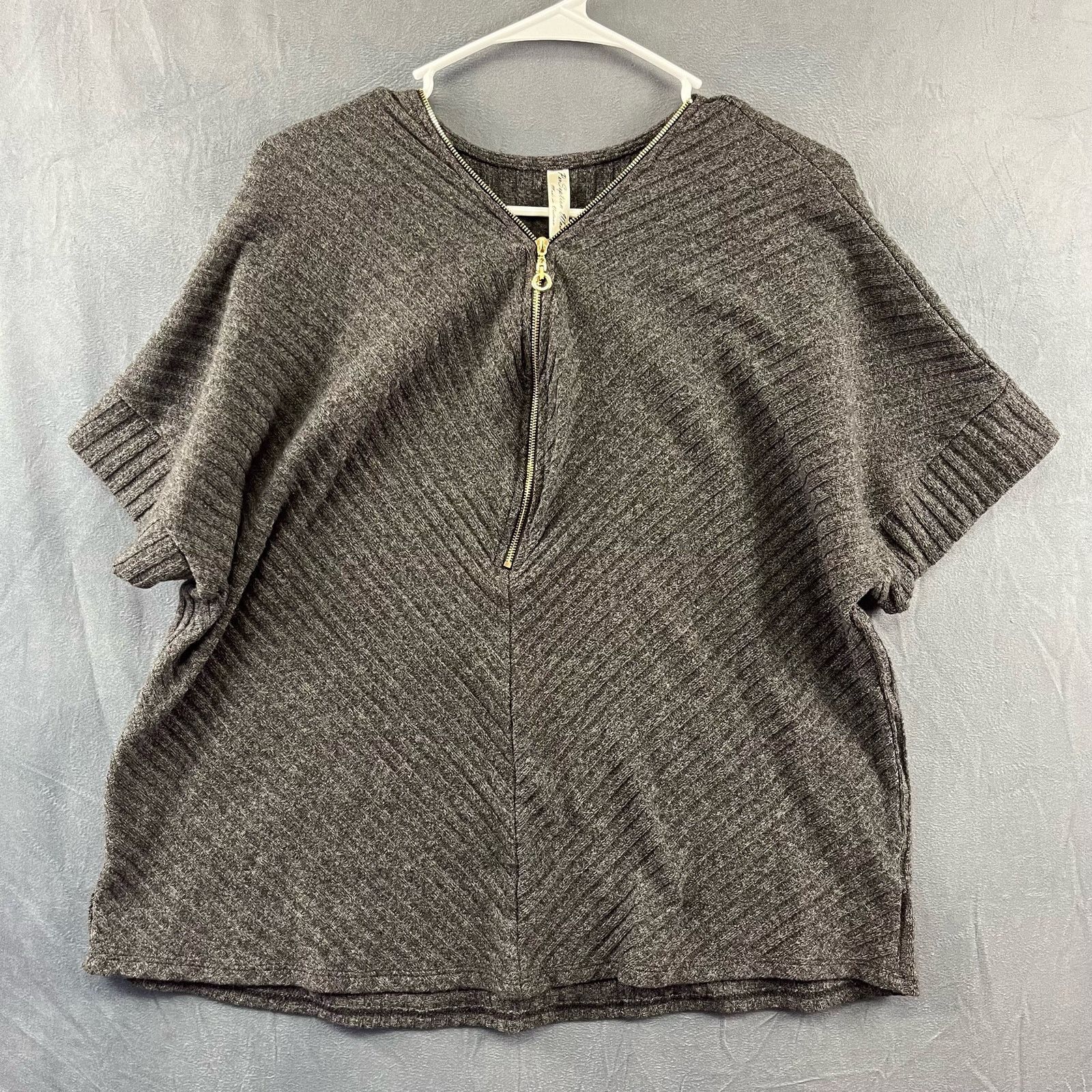 Other Per Seption Women Plus Size 2X Quarter Zip Ribbed Blouse Size XXL / US 16-18 / IT 52-54 - 1 Thumbnail