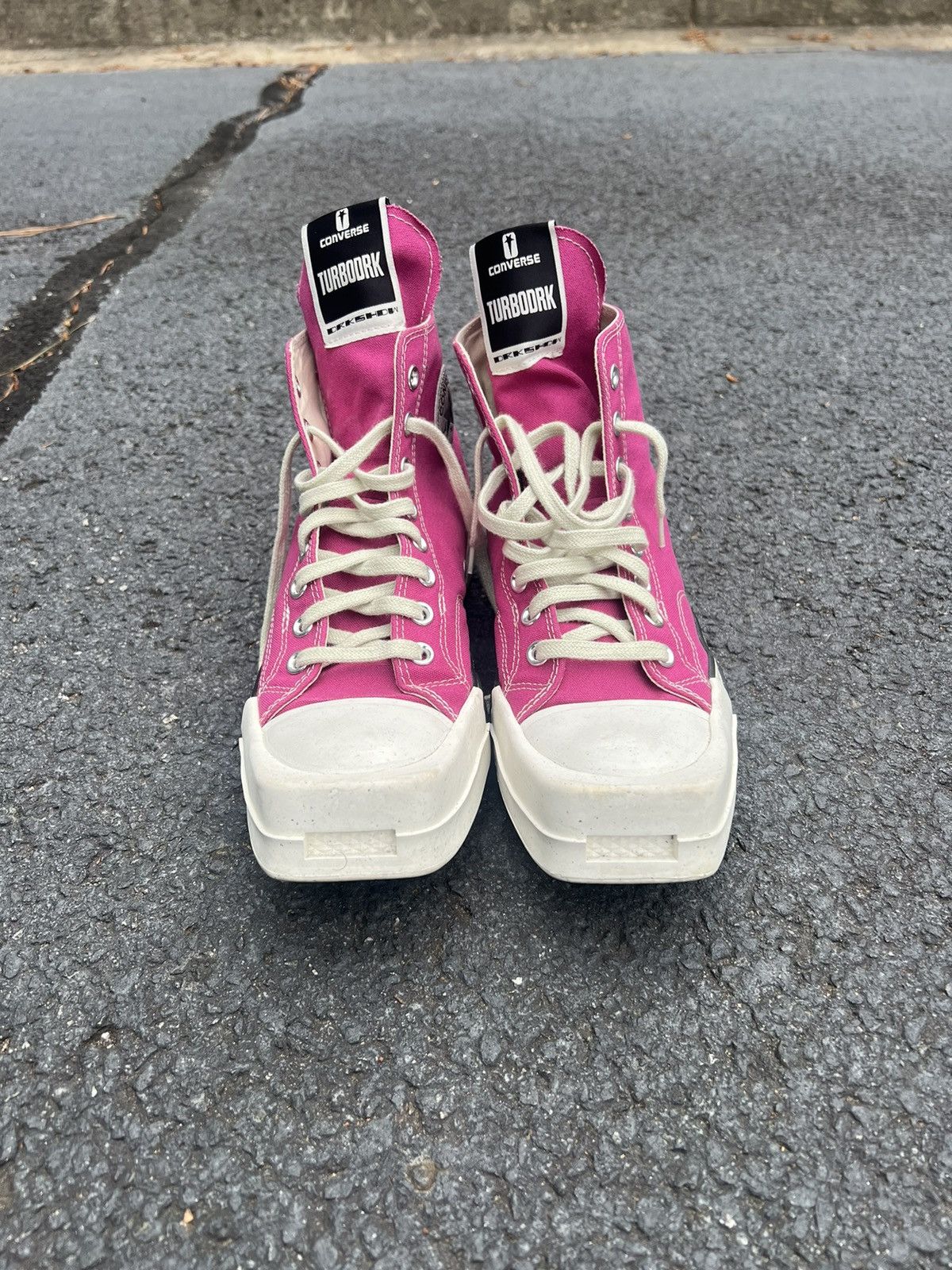 image of Converse x Rick Owens Drkshdw Turbodrk Shoes in Pink, Men's (Size 10)