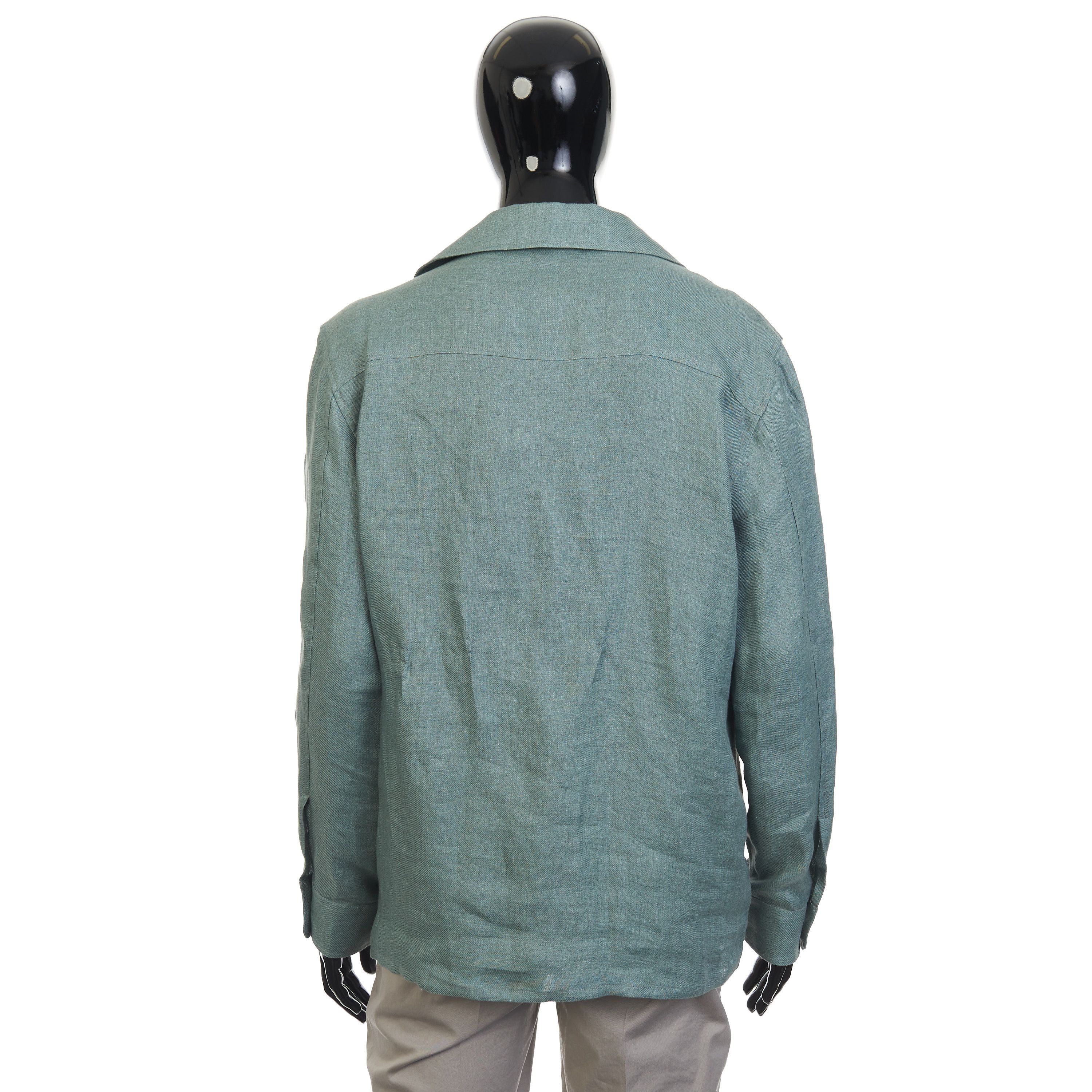Other Brett Johnson Sky Powder Cuban Shirt Jacket - Linen Size US M / EU 48-50 / 2 - 5 Thumbnail