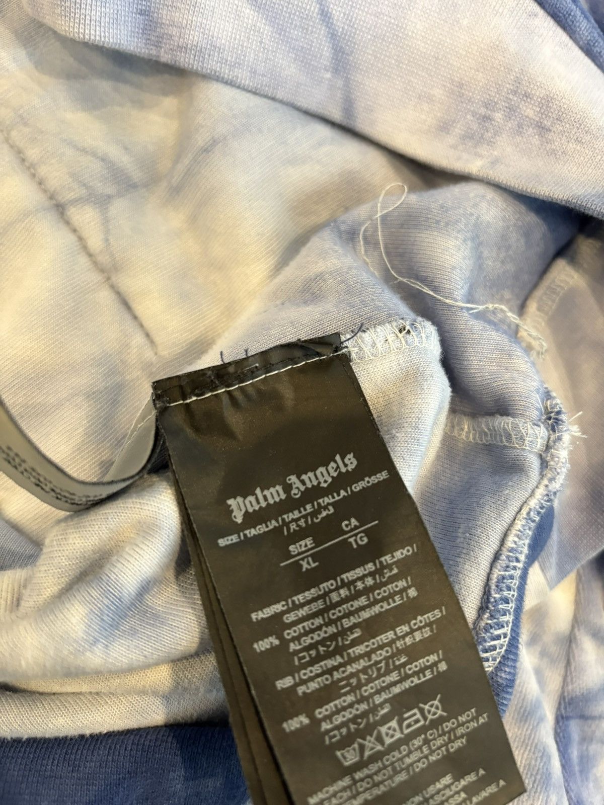 Palm Angels Palm Angels Blue Tie-Dye Hoodie Size XL Size US XL / EU 56 / 4 - 2 Thumbnail