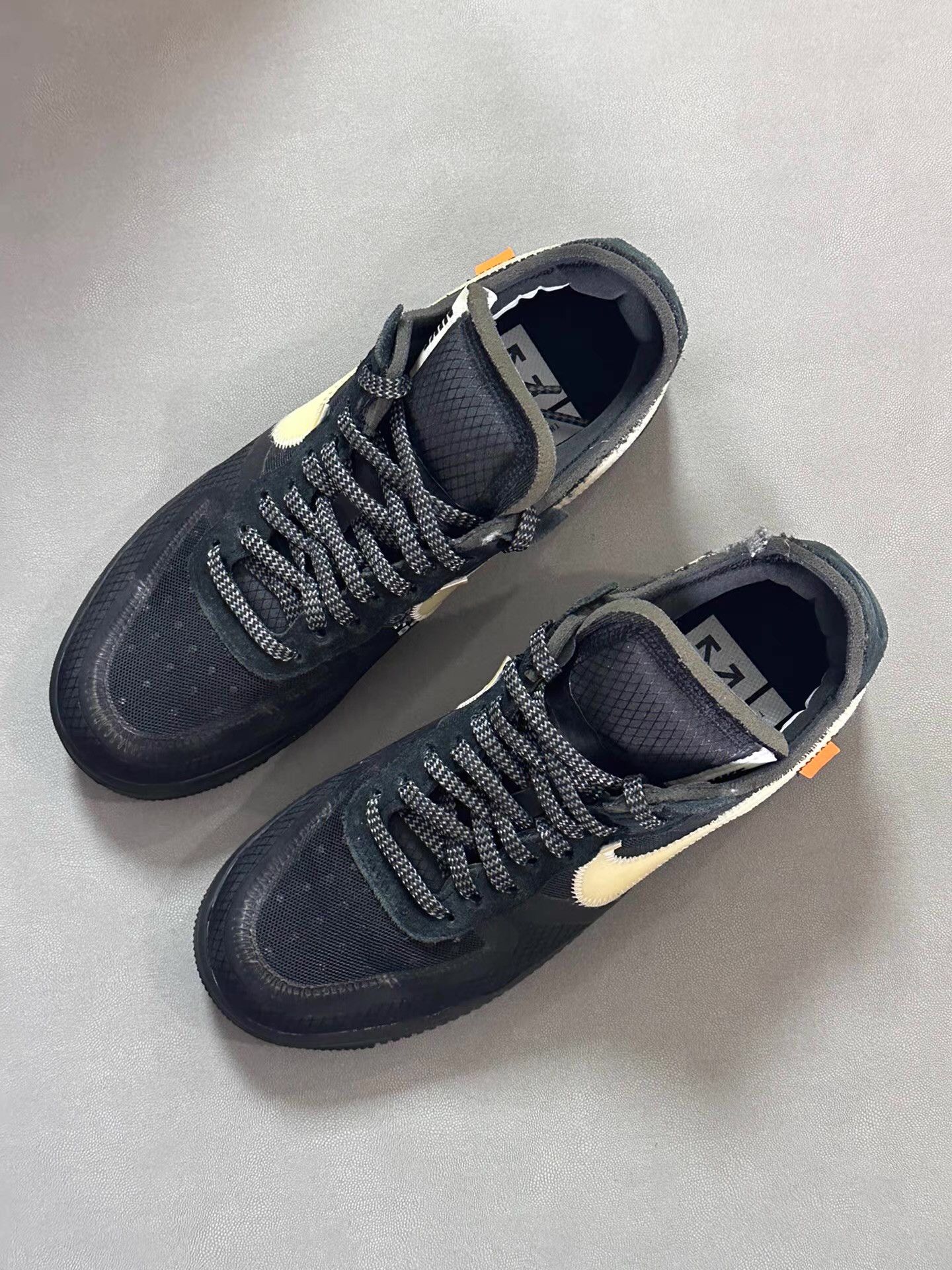 Nike Off-White x Air Force 1 Black Ｑ20 Size US 6 / EU 39 - 3 Thumbnail
