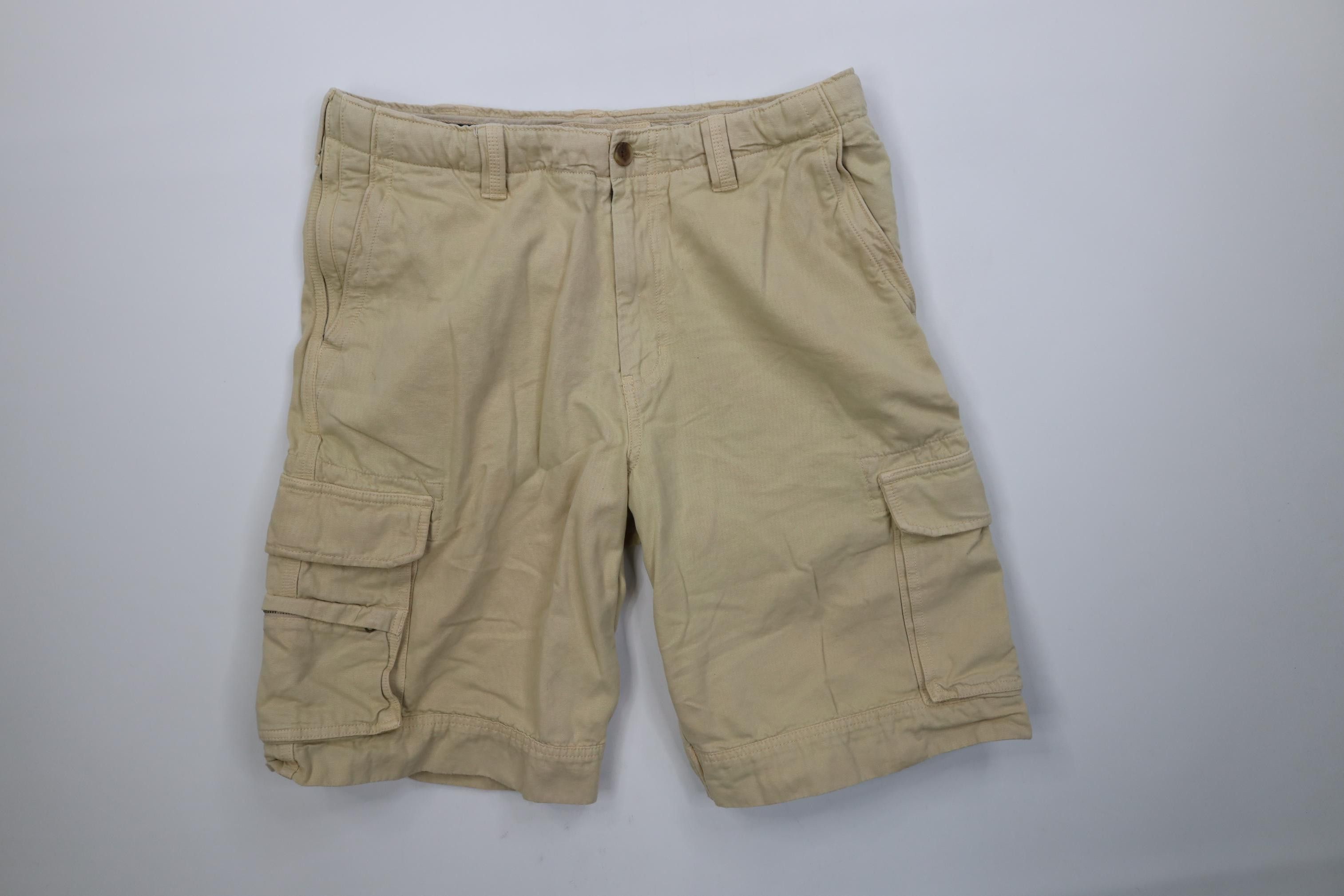 Lands' End Vintage 90s Y2K Lands End Heavyweight Surplus Cargo Shorts Size US 34 / EU 50 - 1 Thumbnail