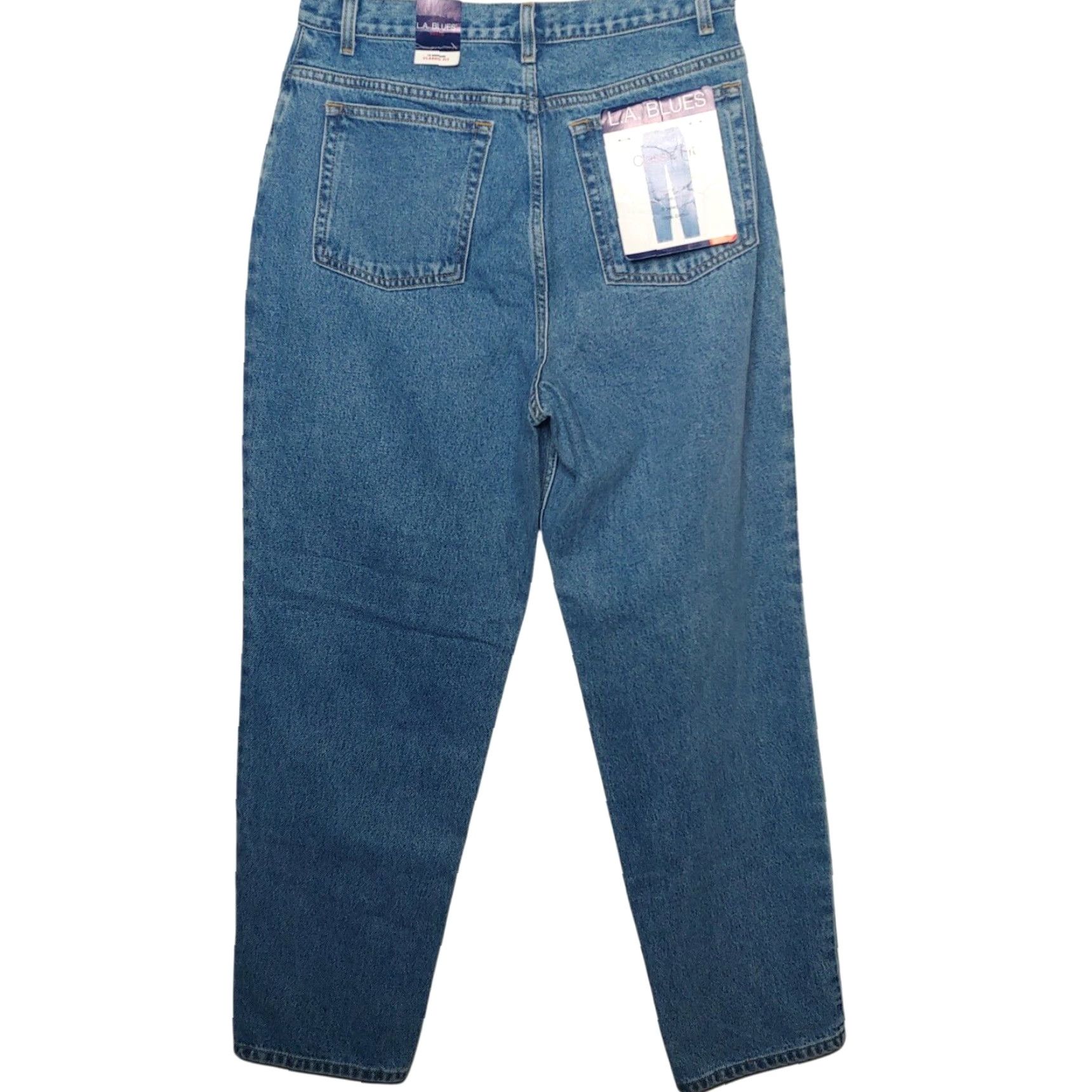Vintage VINTAGE L.A. Blues Womens Jeans Mom Style Medium Wash Blue 14 Regular Denim 90s Classic Fit Size 36" / US 14 / IT 50 - 2 Thumbnail