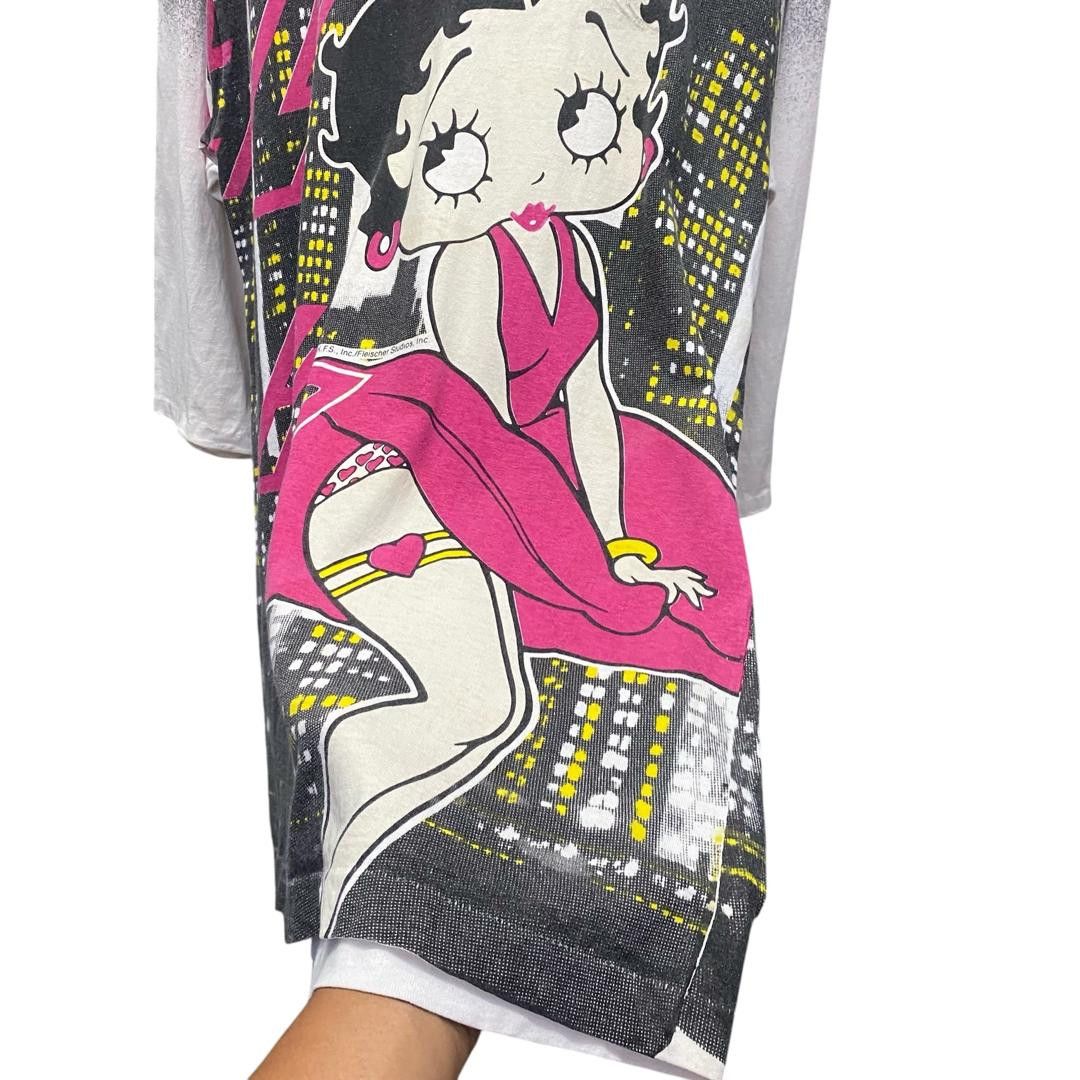 Vintage Vintage 90s Betty Boop Overprint Long Sleeve Shirt Size L / US 10 / IT 46 - 3 Thumbnail
