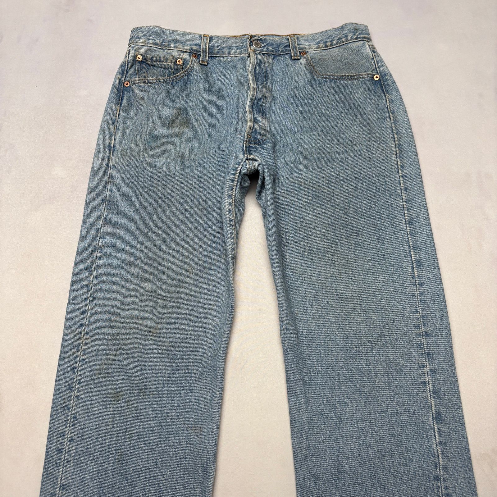 Levi's Vintage 90s Levi's 501 Straight Leg Jeans 33x29 Made in USA Size US 33 - 2 Thumbnail