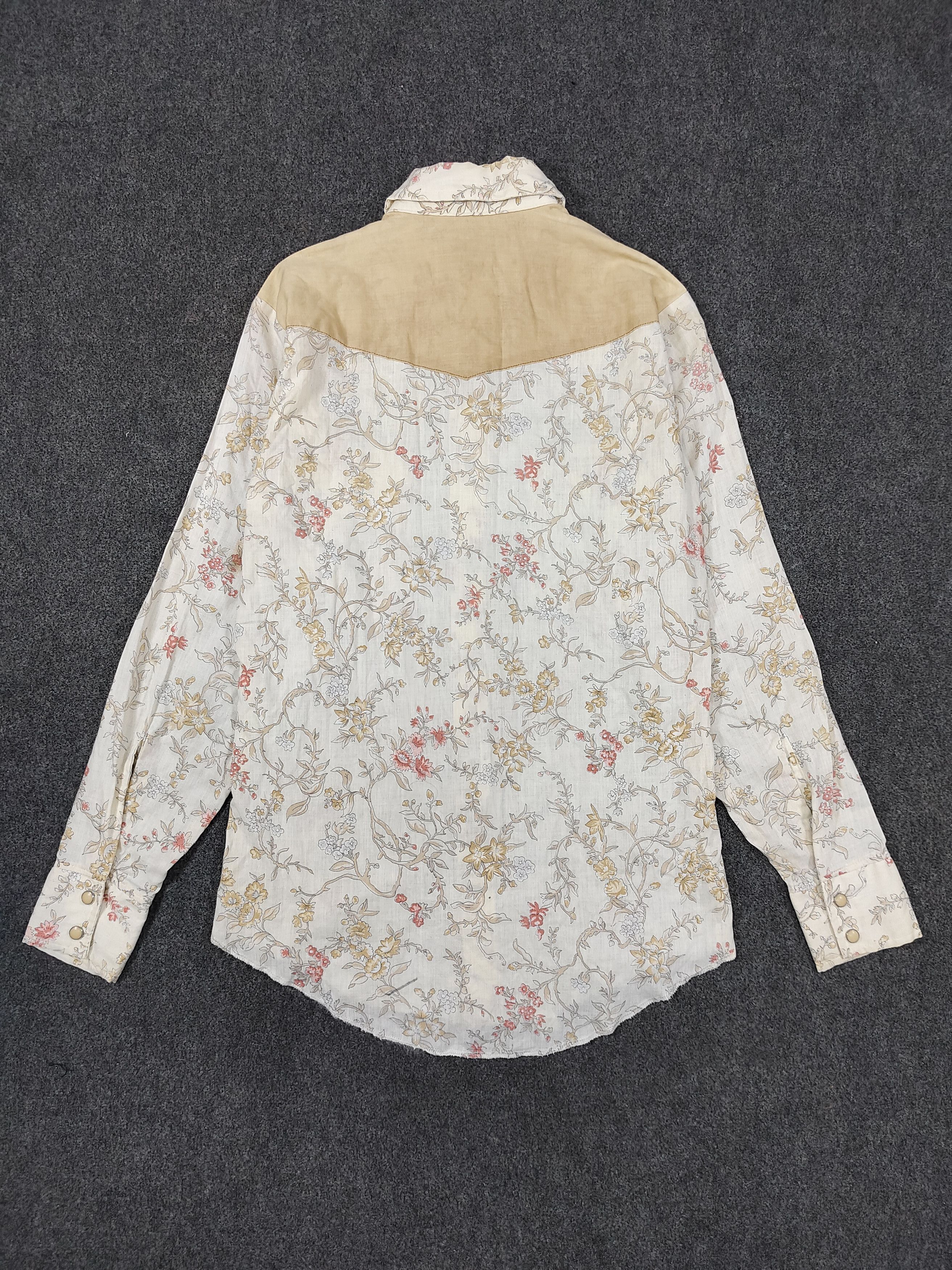 Wrangler 70s Wrangler Permanent Press Floral Western Snap Button Shir Size M / US 6-8 / IT 42-44 - 6 Thumbnail