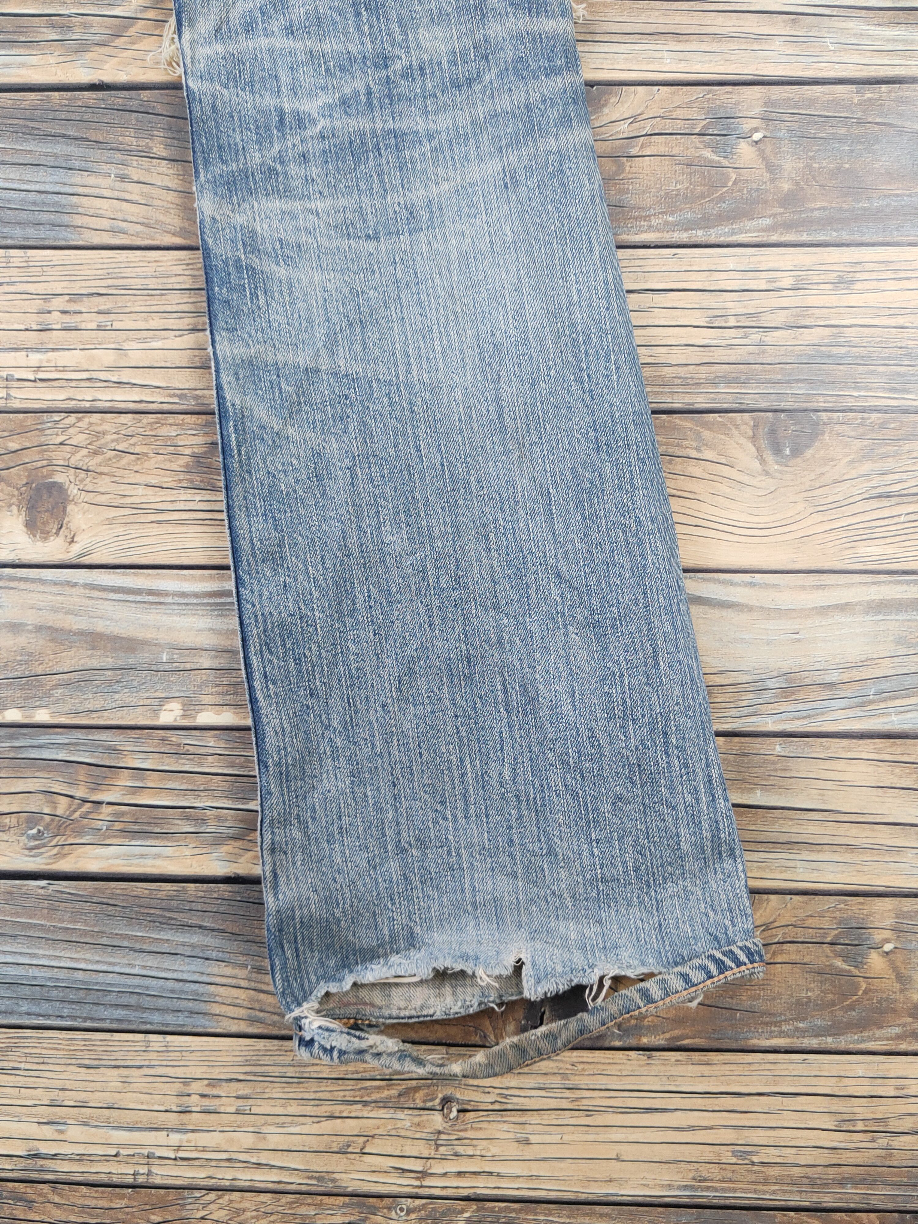 Edwin Edwin 503 Blue Distressed Ripped denim Jeans #W1969 Size 29" - 12 Thumbnail